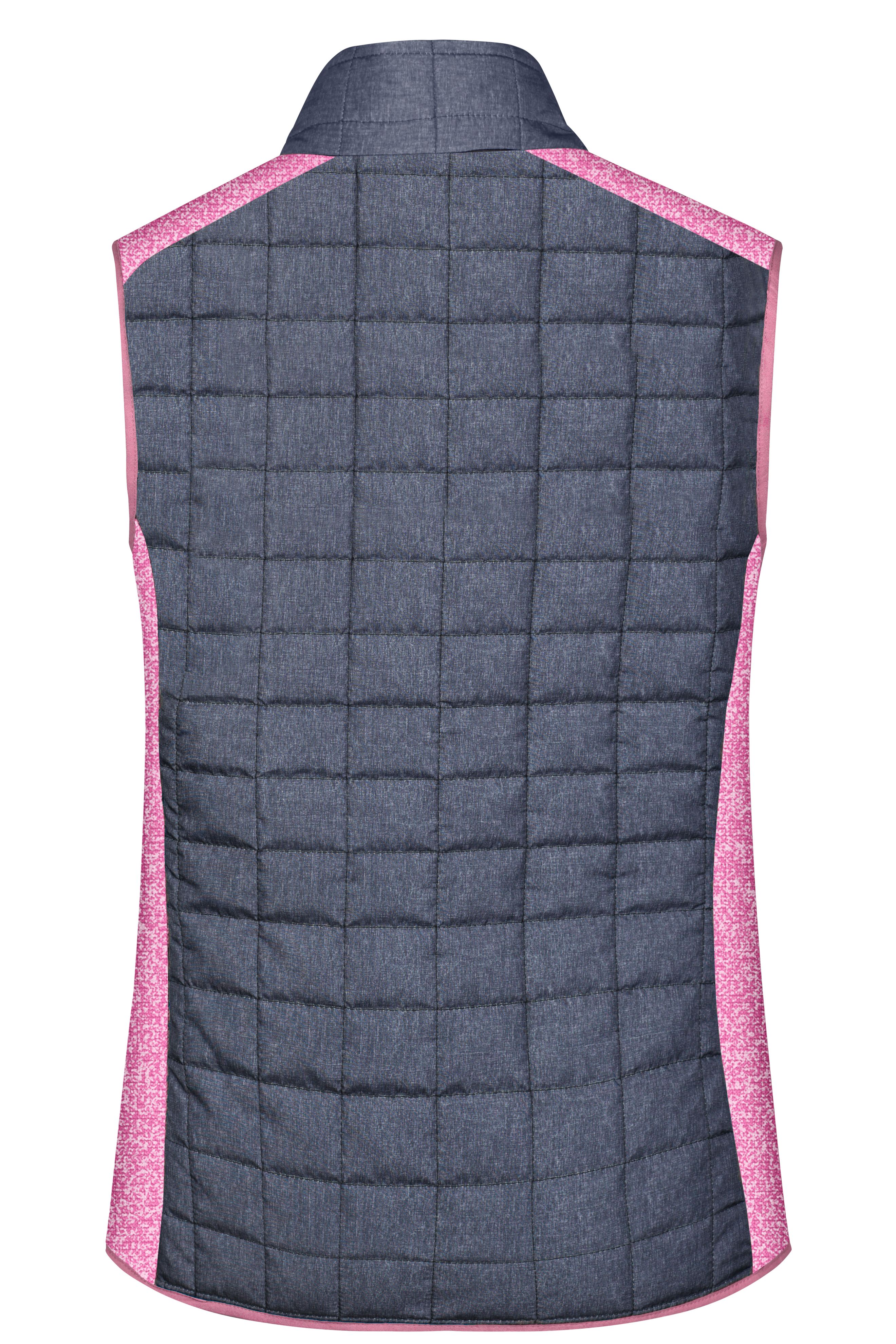 Ladies' Knitted Hybrid Vest JN739 Weste im stylischen Materialmix