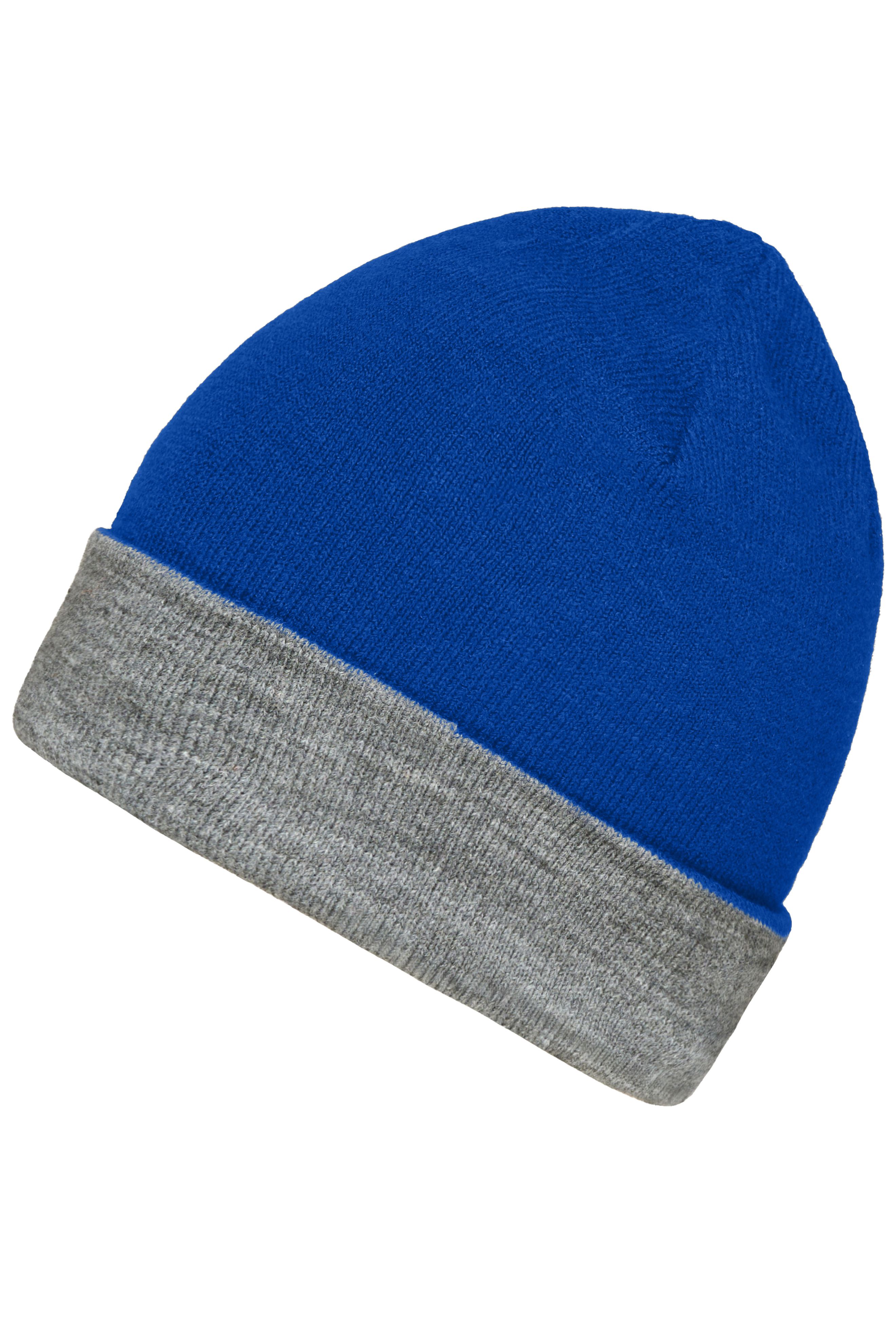 Reversible Beanie MB7400 Wendemütze mit breitem Kontrastumschlag