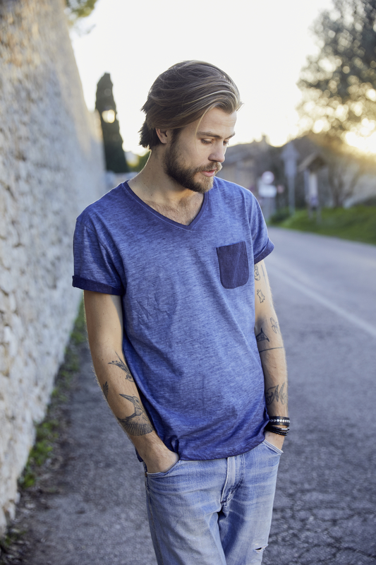 Men's Slub-T 8016 T-Shirt im Vintage-Look