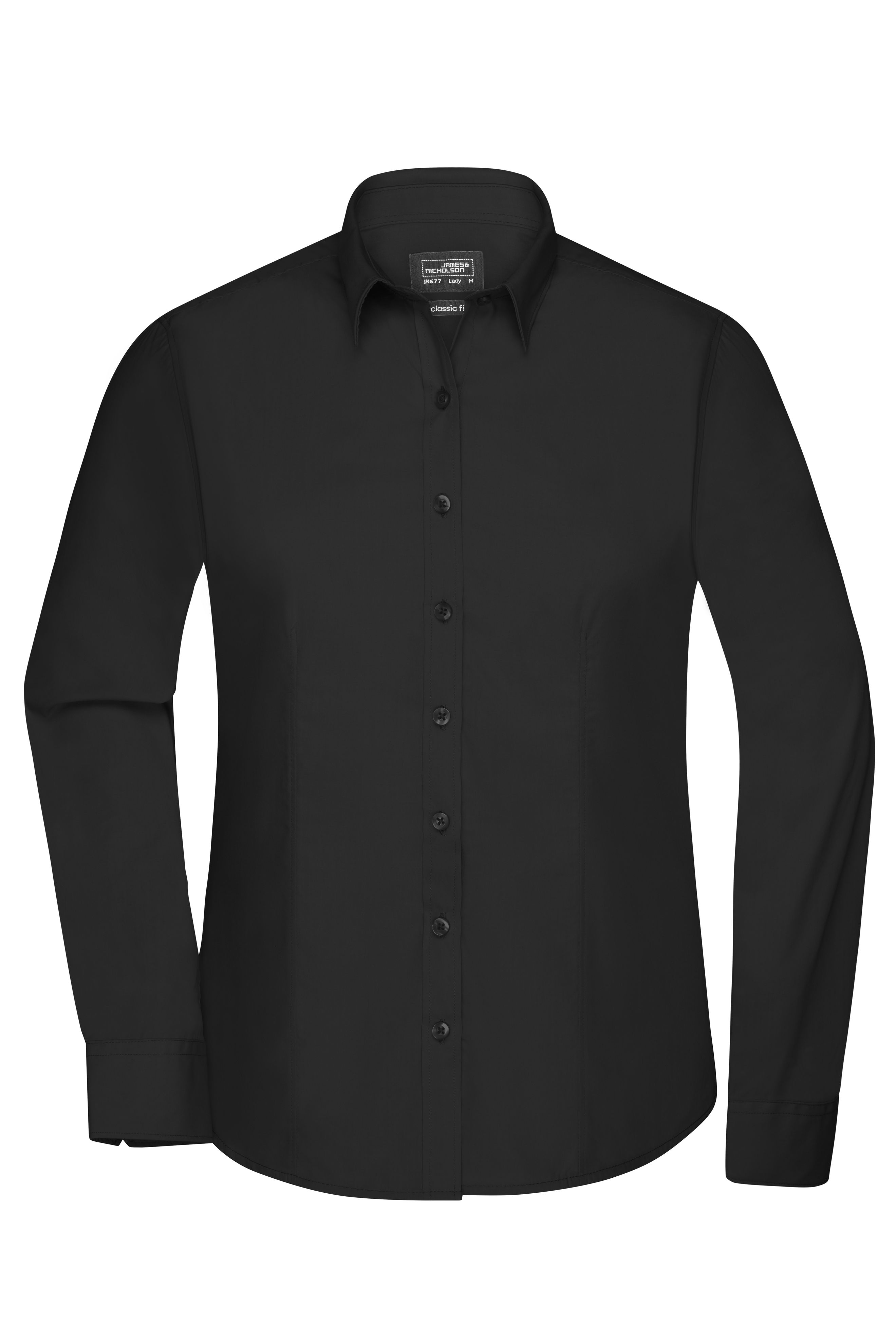 Ladies' Shirt Longsleeve Poplin JN677 Klassisches Shirt aus pflegeleichtem Mischgewebe