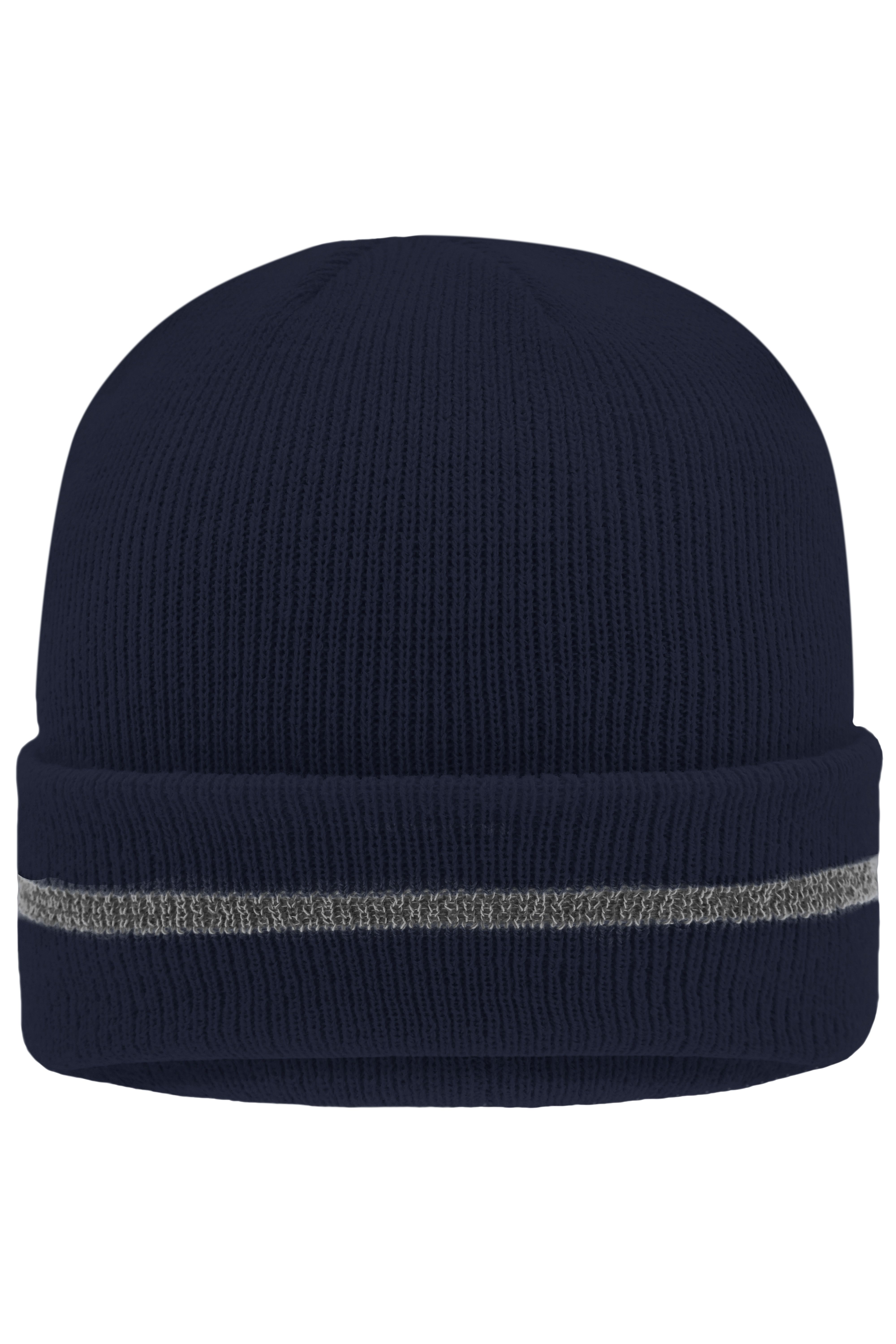Reflective Beanie MB7141 Klassische Strickmütze mit einem reflektierenden Streifen im Umschlag ( ohne Schutzfunktion/ keine PSA )