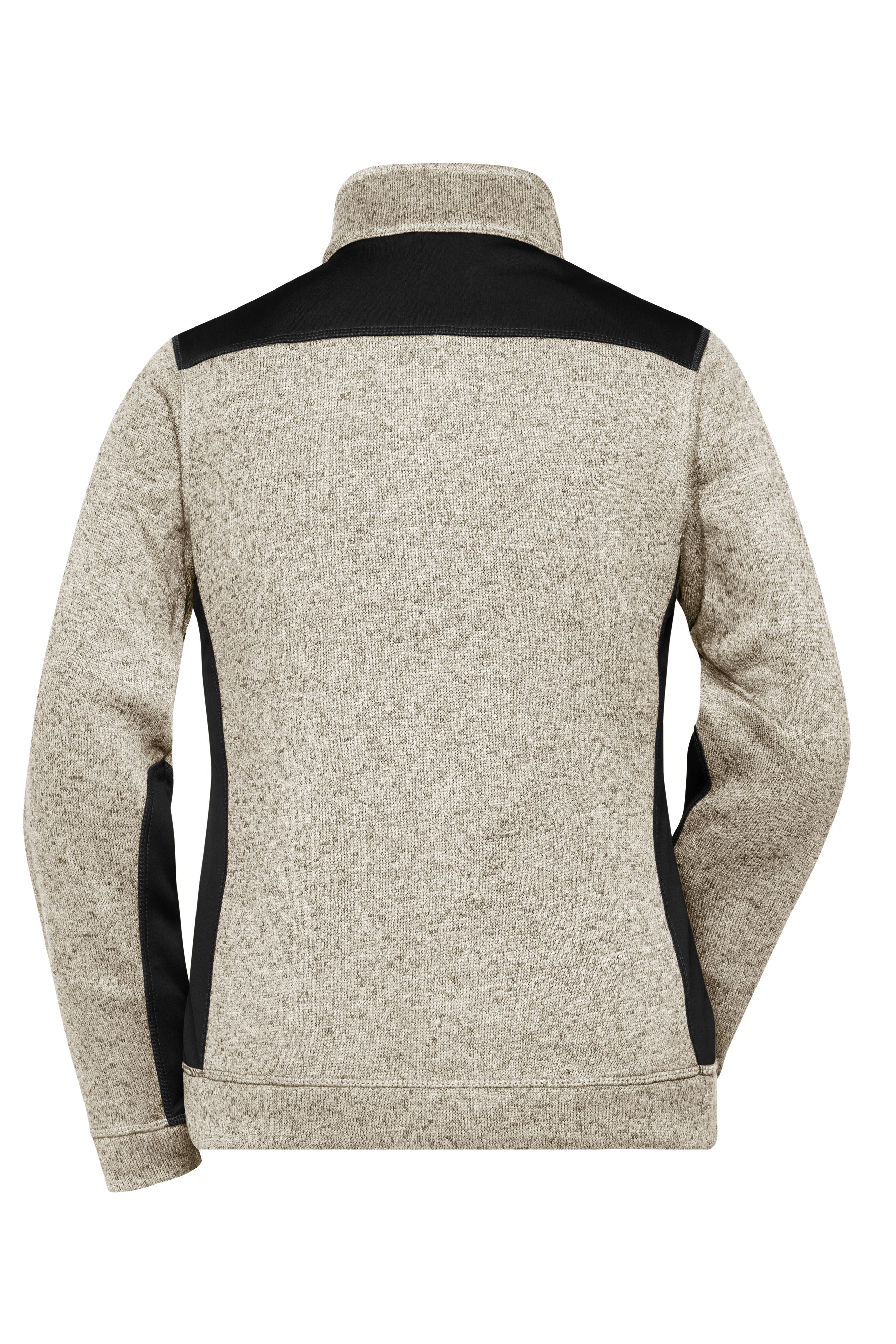 Ladies' Knitted Workwear Fleece Jacket - STRONG - JN861 Pflegeleichte Strickfleece Jacke im Materialmix