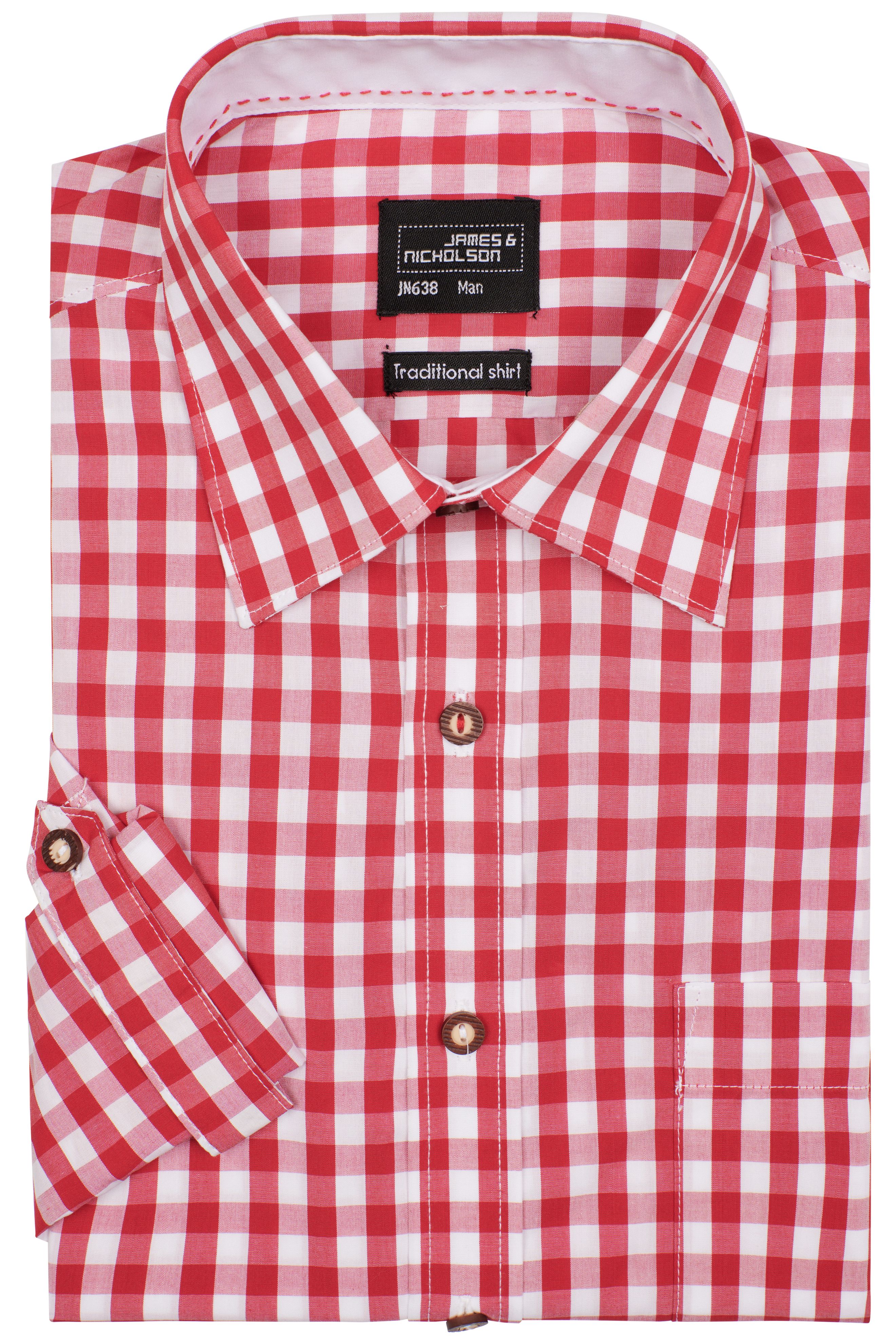 Men's Traditional Shirt JN638 Damen-Bluse und Herren-Hemd im klassischen Trachtenlook Men's Traditional Shirt JN638 Damen-Bluse und Herren-Hemd im klassischen Trachtenlook