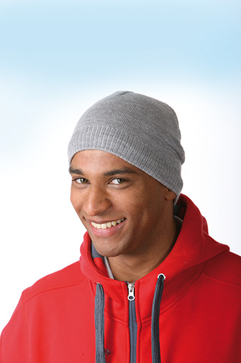 Knitted Beanie with Fleece Inset MB7925 Strickmütze mit Fleece Einsatz im Stirnbereich