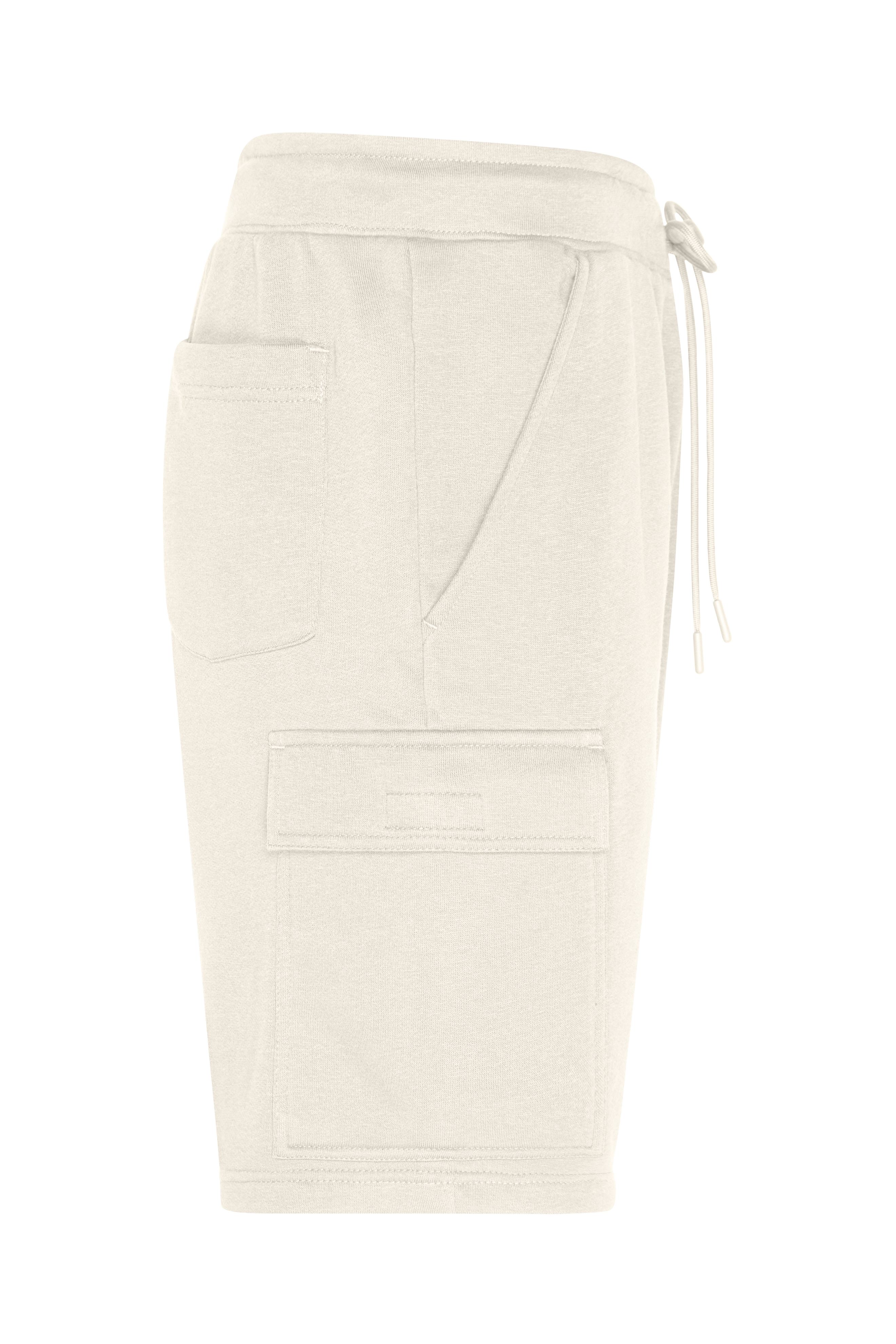 Men's Lounge Shorts 8038 Modische, kurze Sweat-Hose aus BIO-Baumwolle im Cargo-Style Men's Lounge Shorts 8038 Modische, kurze Sweat-Hose aus BIO-Baumwolle im Cargo-Style