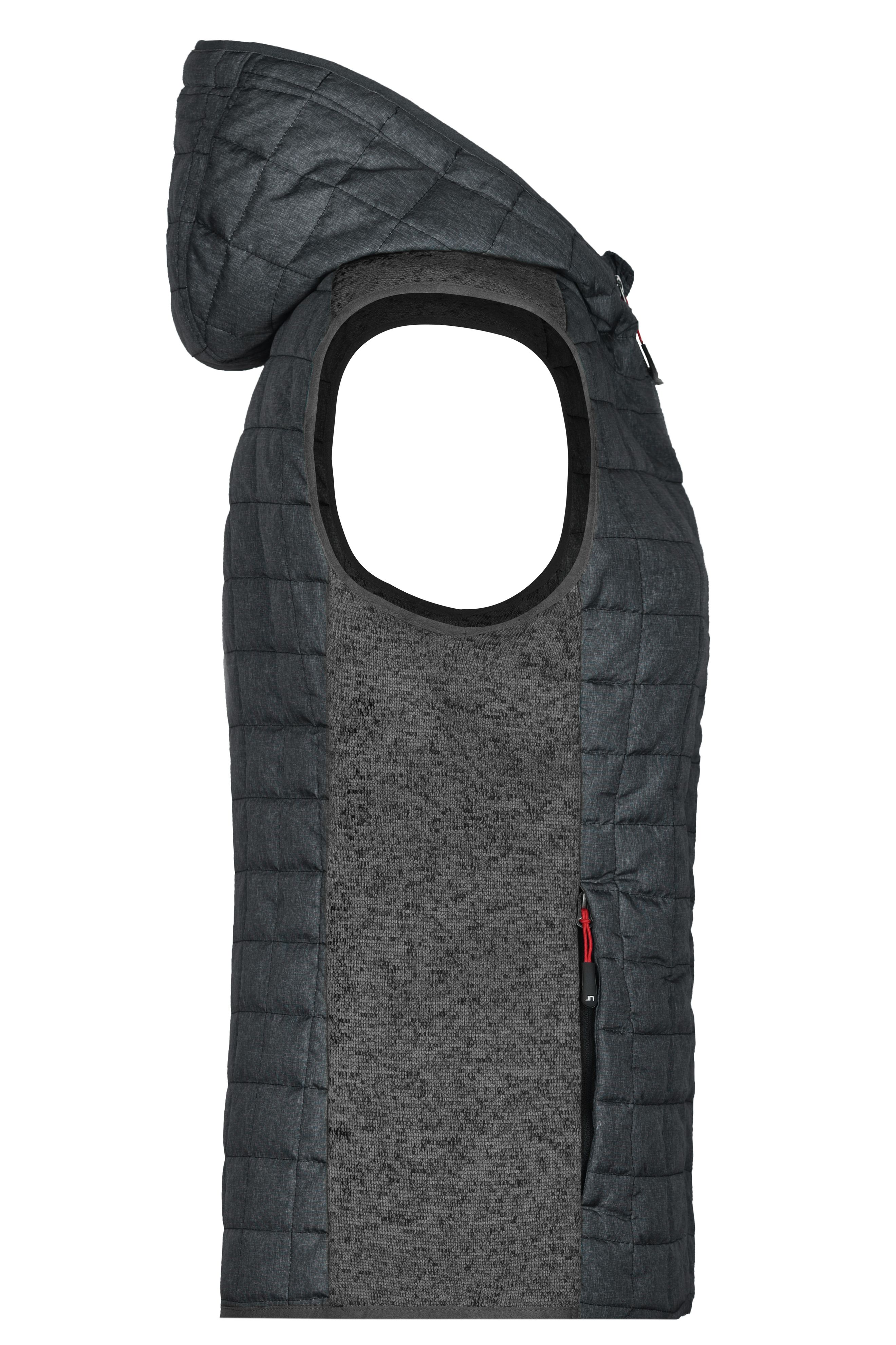 Ladies' Knitted Hybrid Vest JN767 Weste im stylischen Materialmix