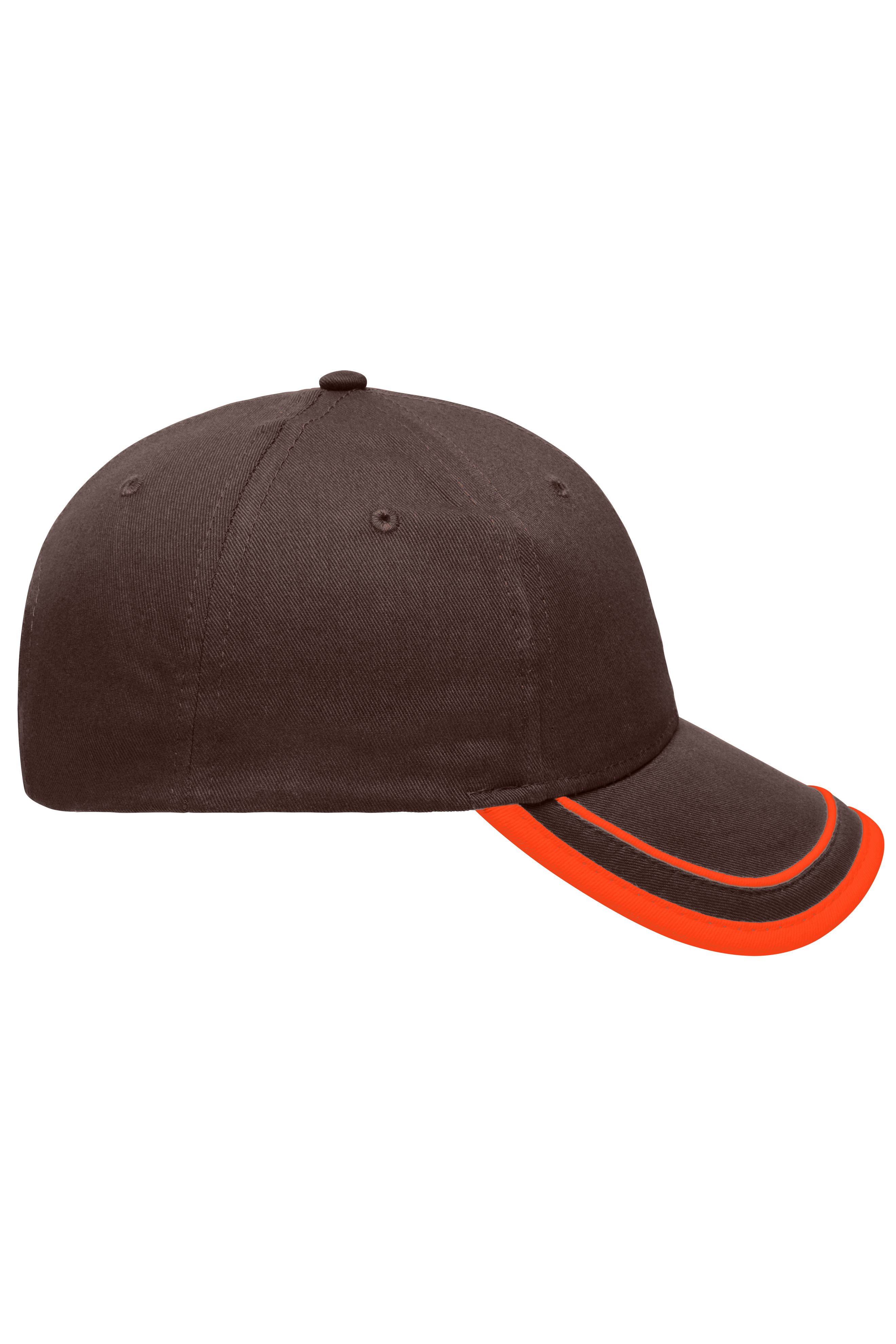 6 Panel Piping Cap MB6501 Brushed 6 Panel Cap