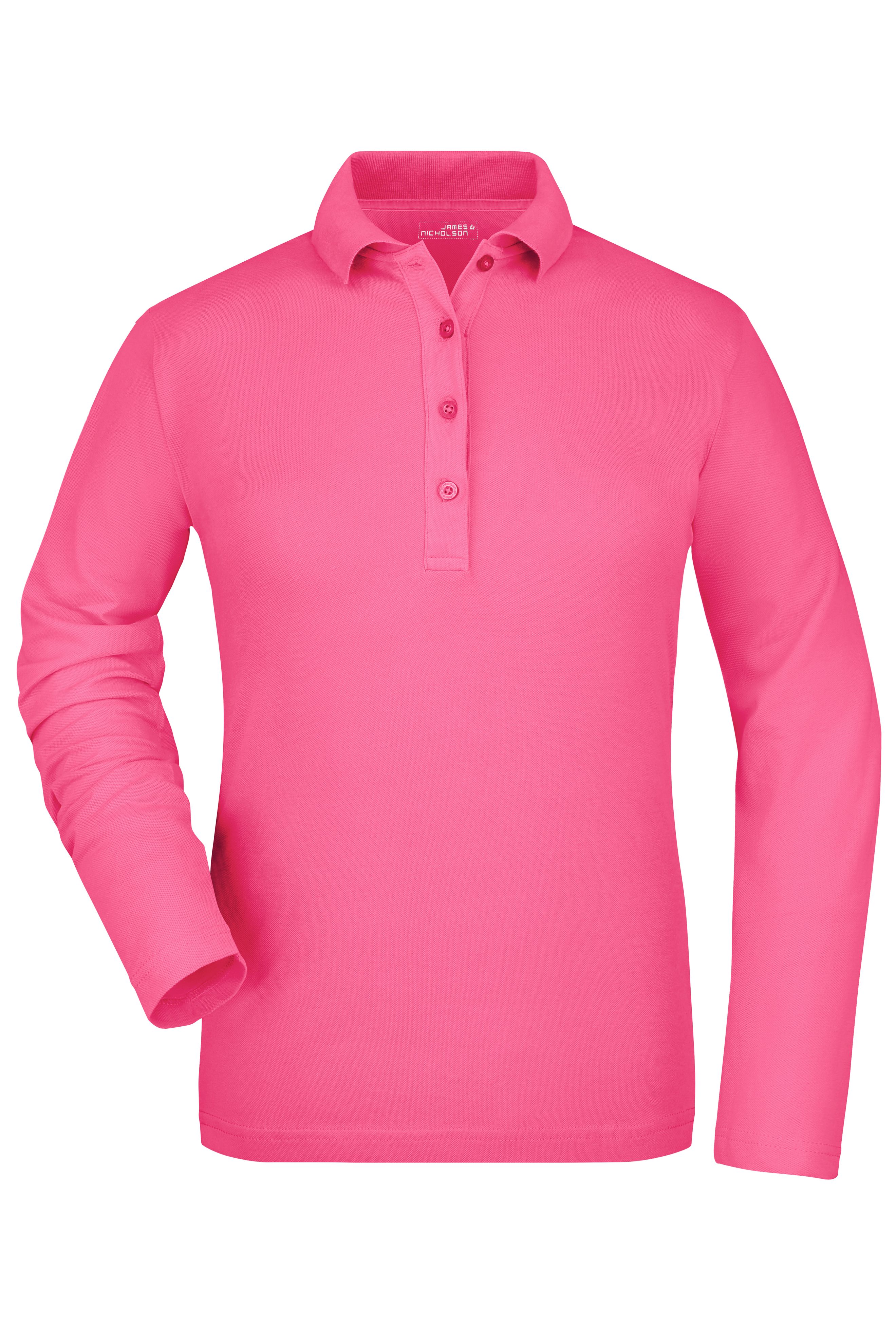 Ladies' Elastic Polo Long-Sleeved JN180 Langarm Poloshirt mit hohem Tragekomfort