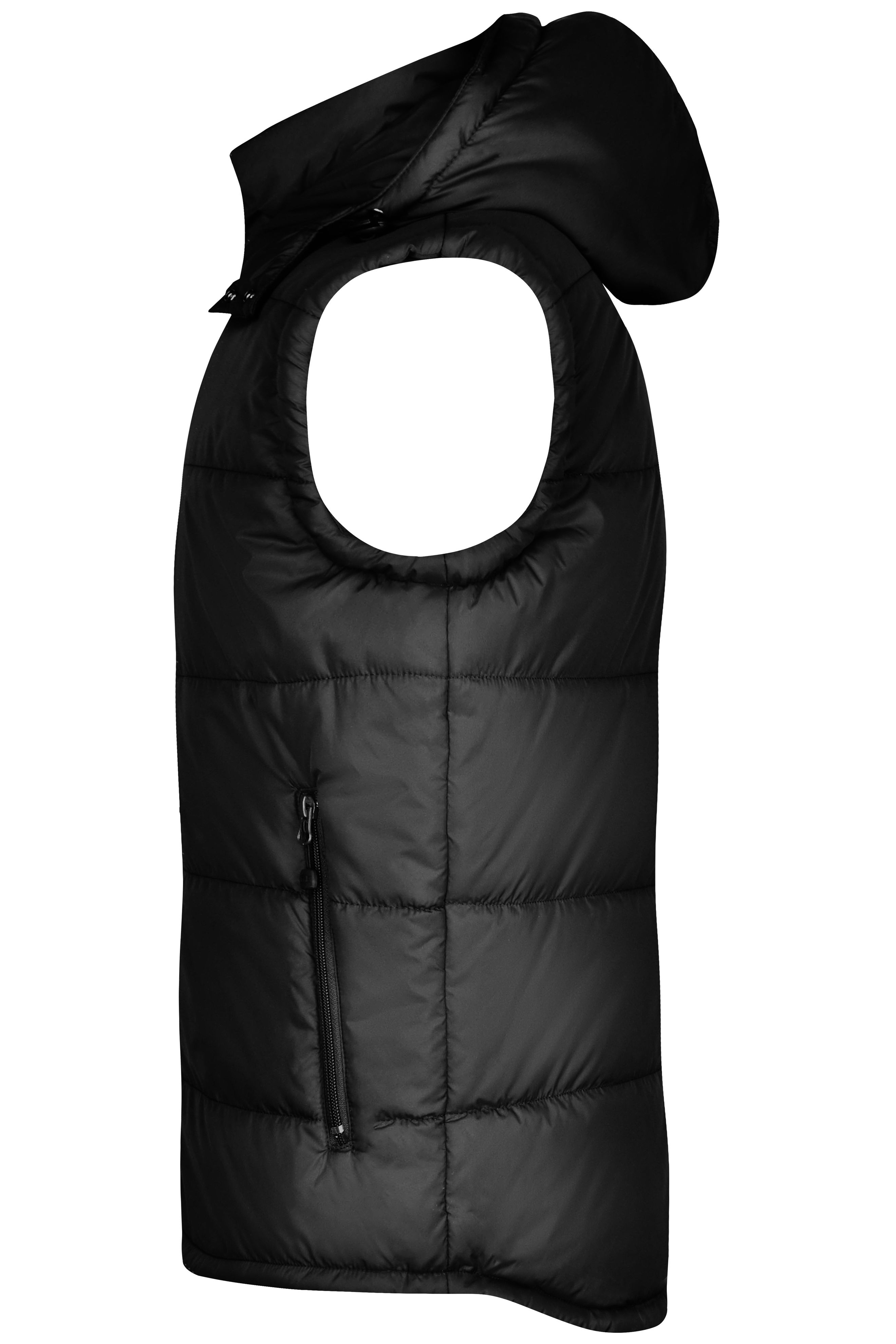 Men's Padded Vest JN1004 Modische Steppweste mit abnehmbarer Kapuze