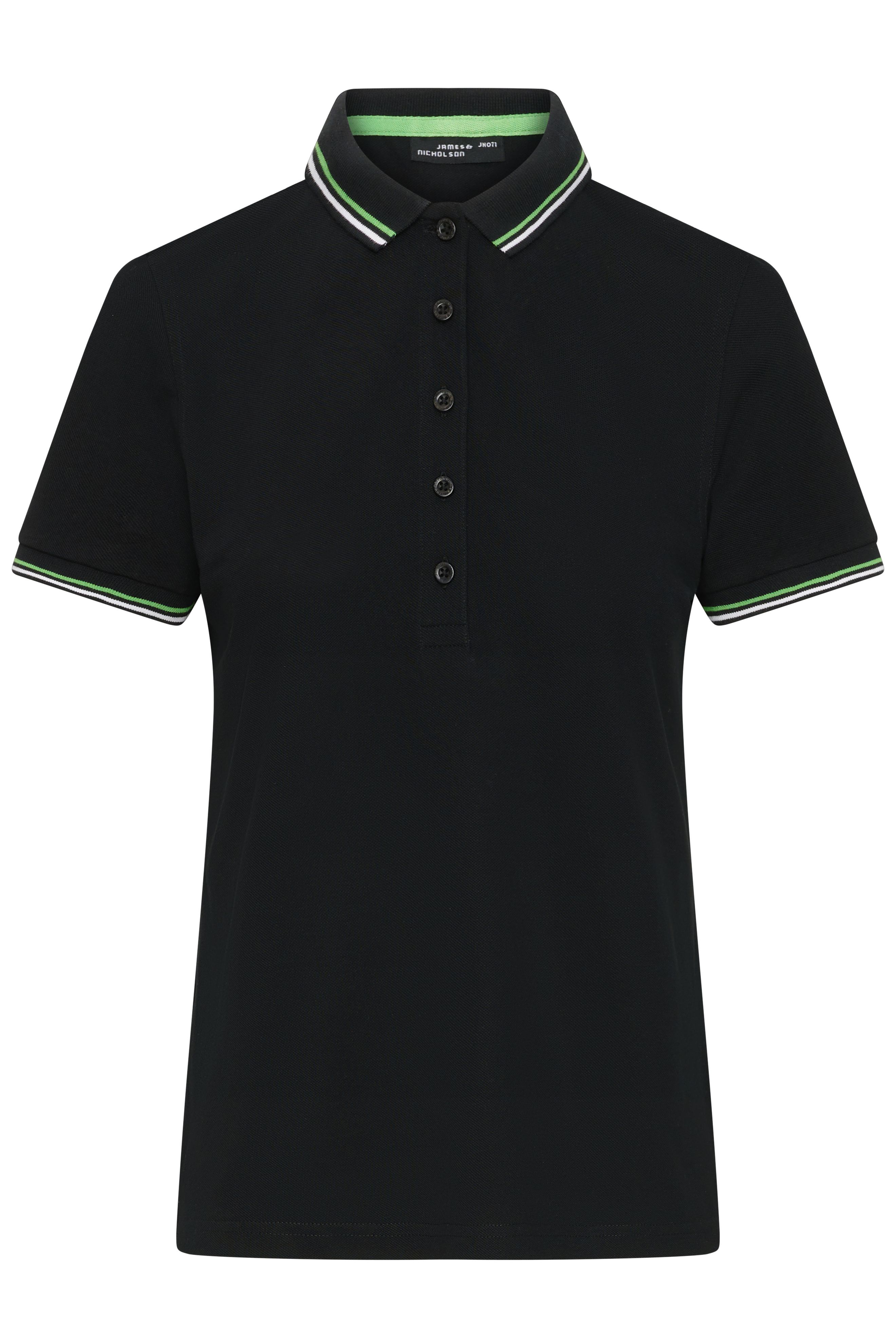 Ladies' Polo JN1305 Klassisches Polo mit Kontraststreifen an Kragen und Armbündchen in Piqué-Qualität Ladies' Polo JN1305 Klassisches Polo mit Kontraststreifen an Kragen und Armbündchen in Piqué-Qualität