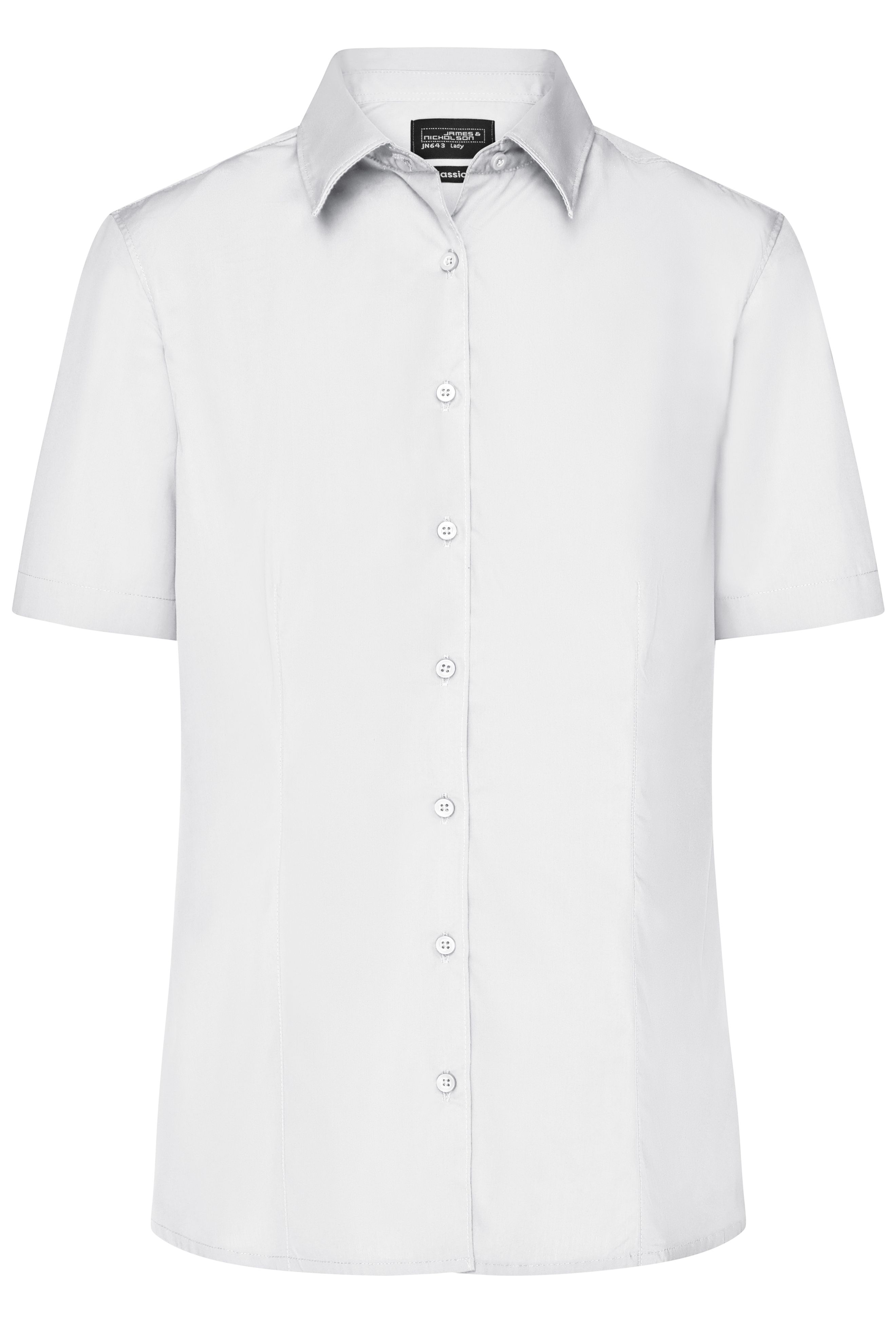 Ladies' Business Shirt Short-Sleeved JN643 Klassisches Shirt aus strapazierfähigem Mischgewebe