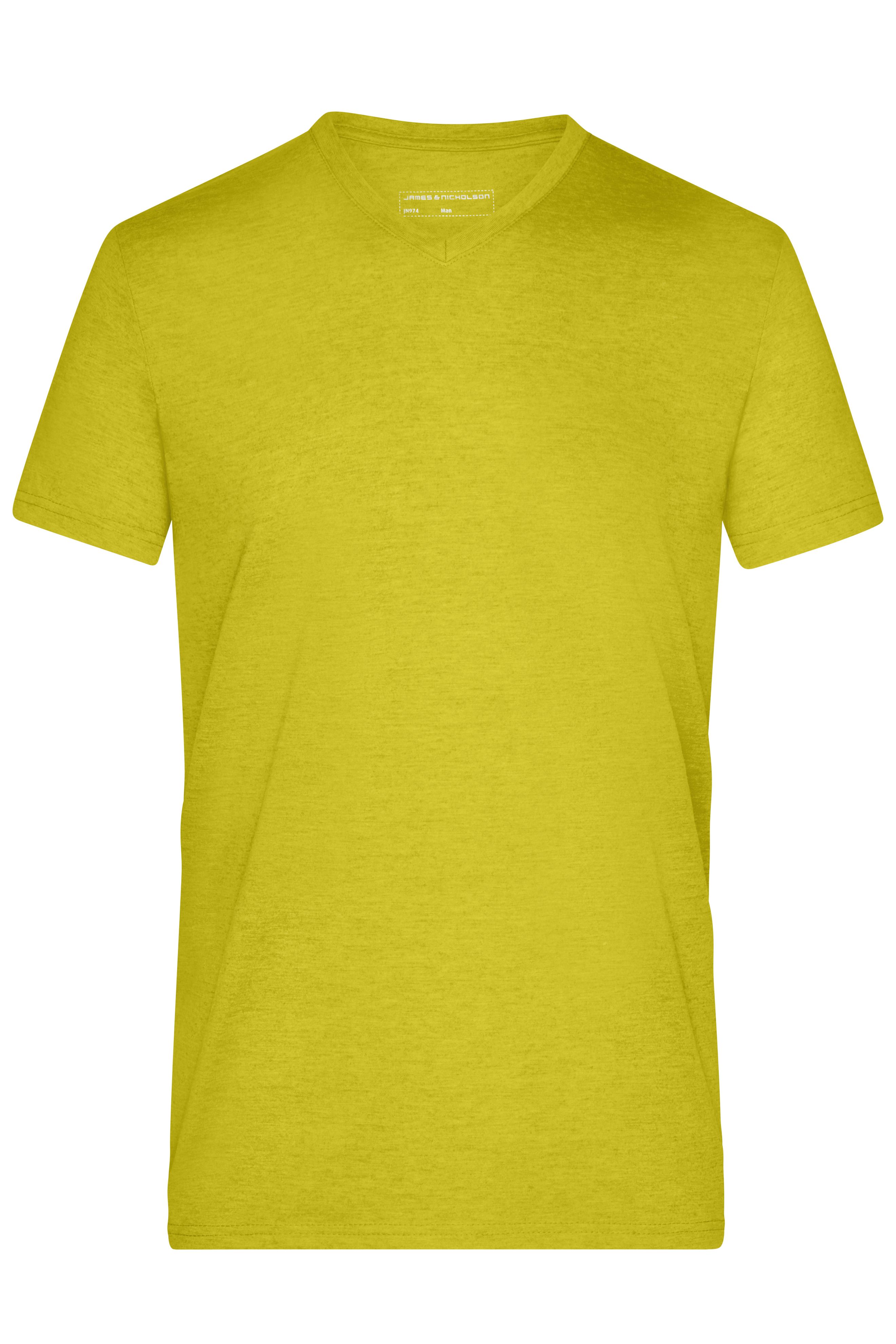 Men's Heather T-Shirt JN974 Modisches T-Shirt mit V-Ausschnitt