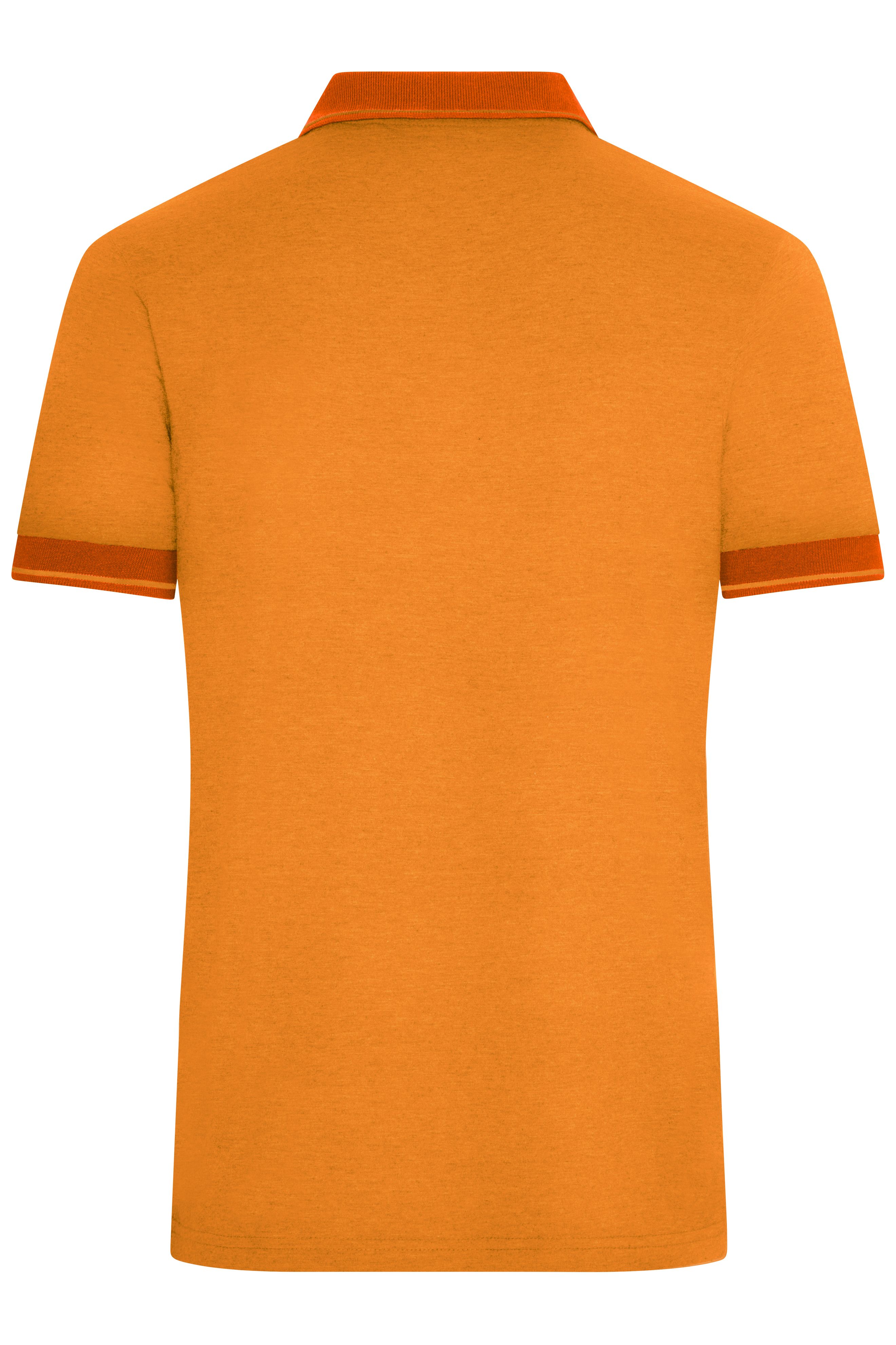 Men's Heather Polo JN706 Melange Polo mit modischen Details Men's Heather Polo JN706 Melange Polo mit modischen Details