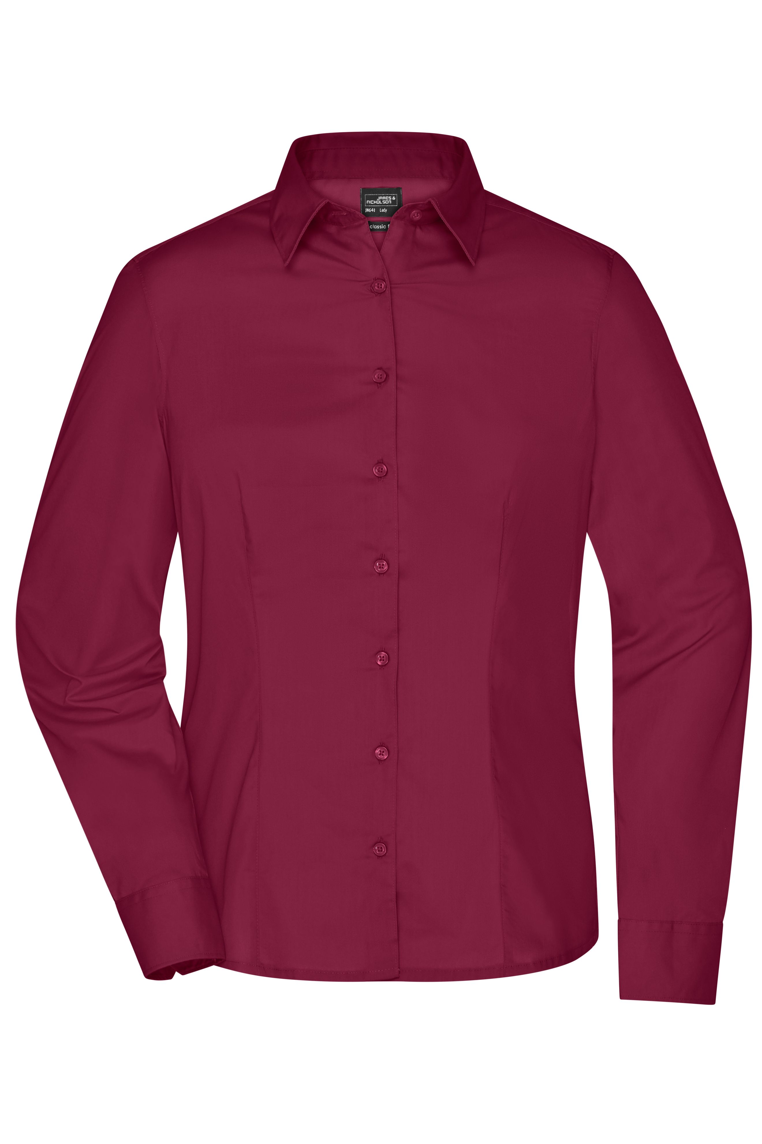 Ladies' Business Shirt Long-Sleeved JN641 Klassisches Shirt aus strapazierfähigem Mischgewebe