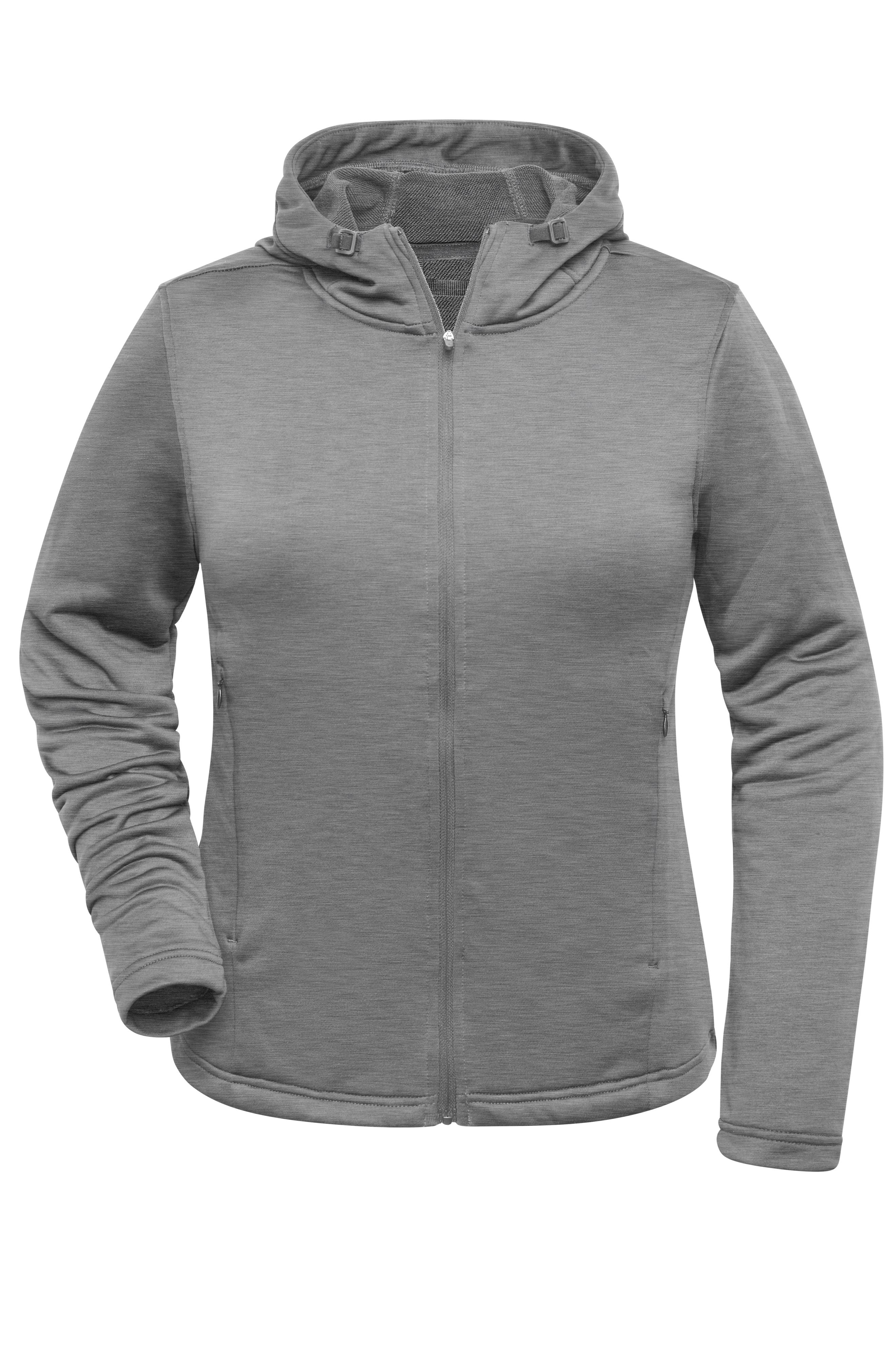 Ladies' Sports Zip Hoody JN531 Modische Kapuzenjacke aus 100% recyceltem Polyester für Sport und Freizeit