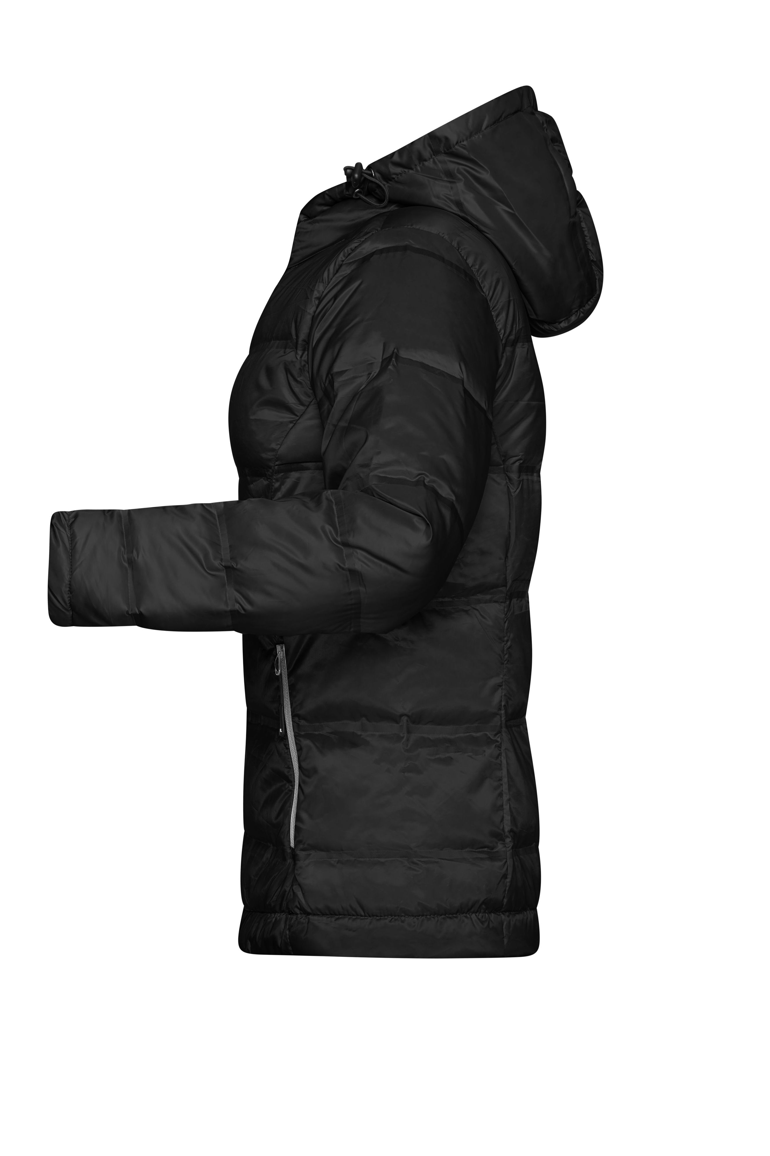 Ladies' Hooded Down Jacket JN1151 Daunenjacke mit Kapuze in neuem Design, Steppung der Jacke ist geklebt und nicht genäht