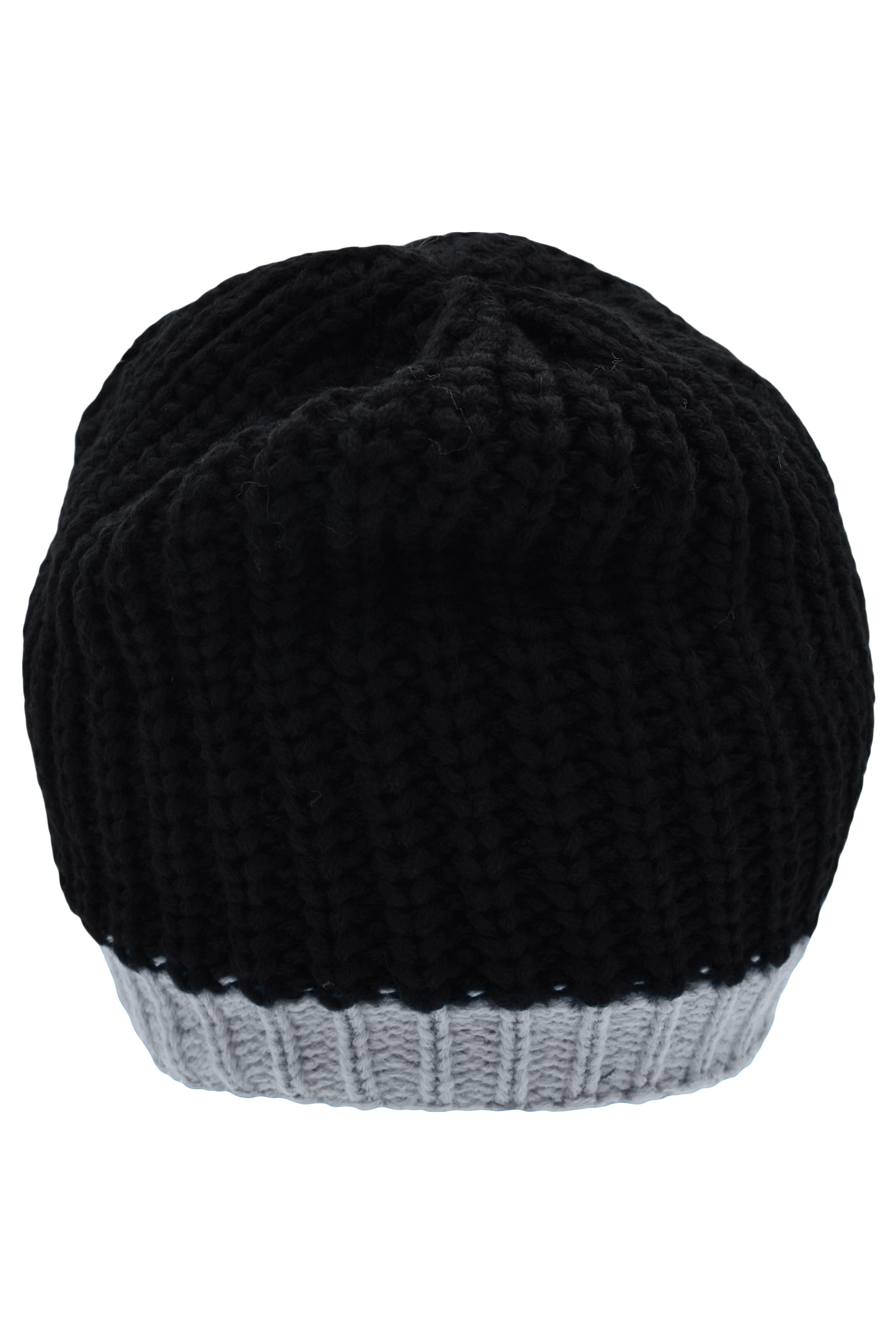Wintersport Hat MB7103 Strickmütze mit Kontrastabschluss