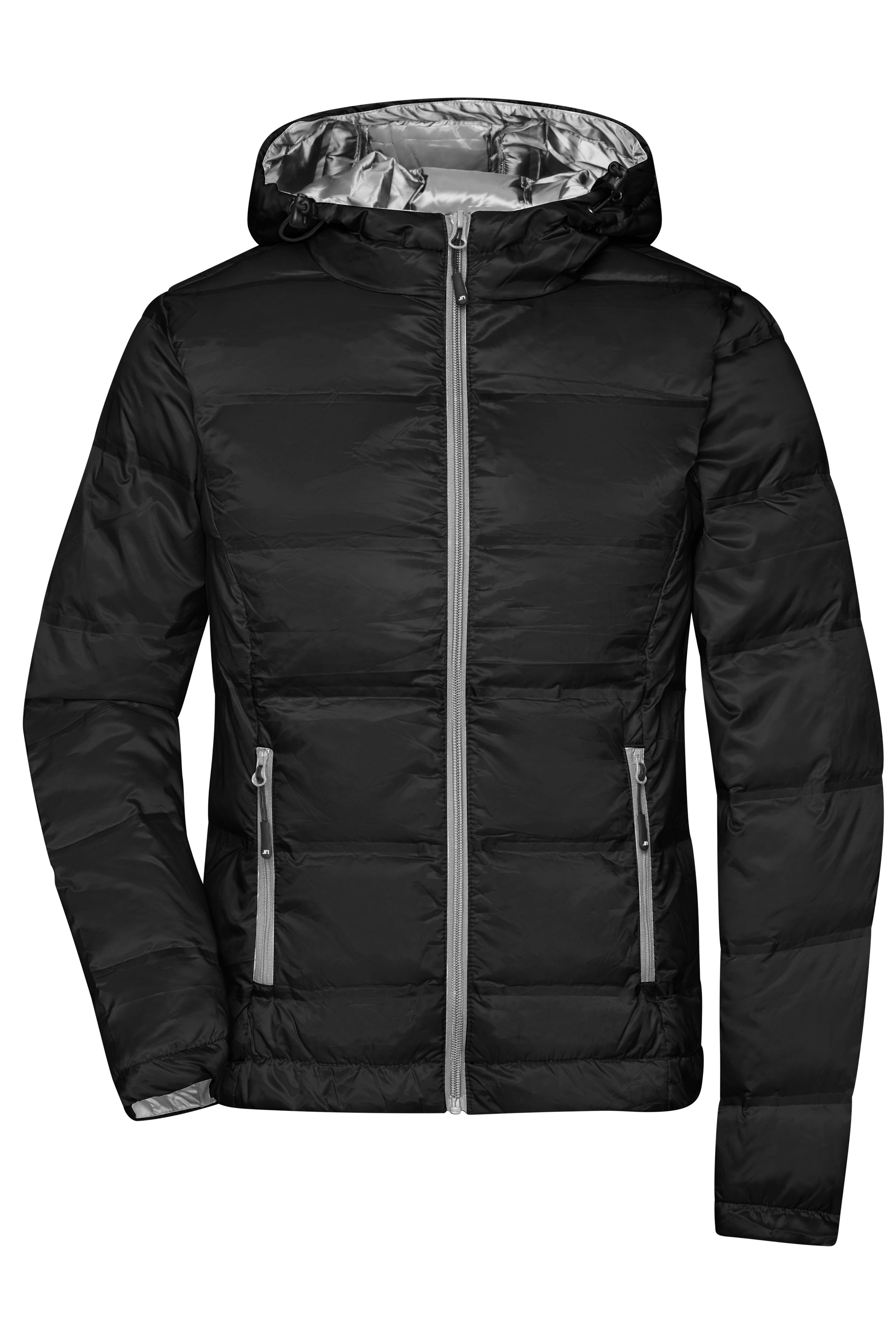 Ladies' Hooded Down Jacket JN1151 Daunenjacke mit Kapuze in neuem Design, Steppung der Jacke ist geklebt und nicht genäht