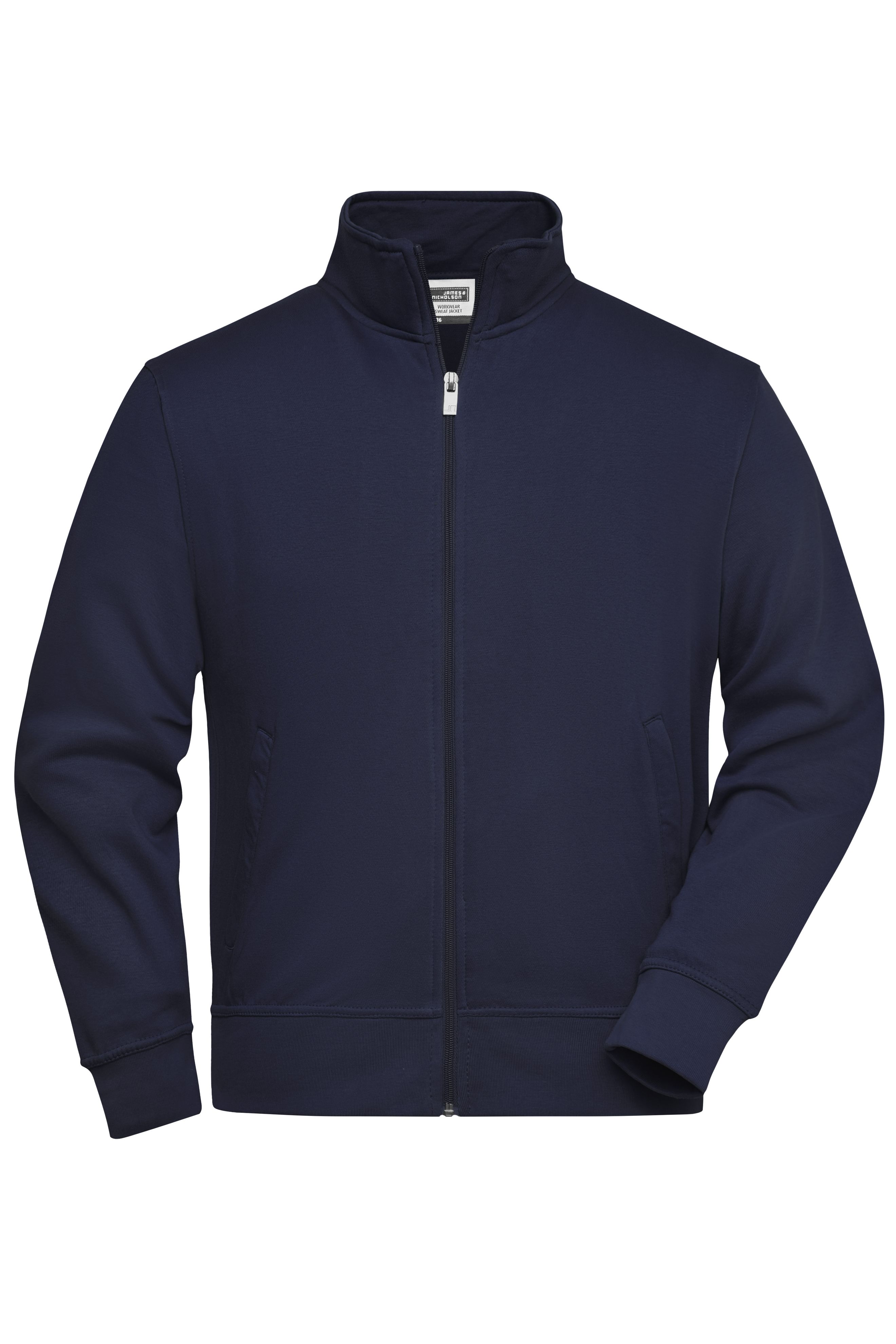 Workwear Sweat Jacket JN836 Sweat-Jacke mit Stehkragen und Reißverschluss