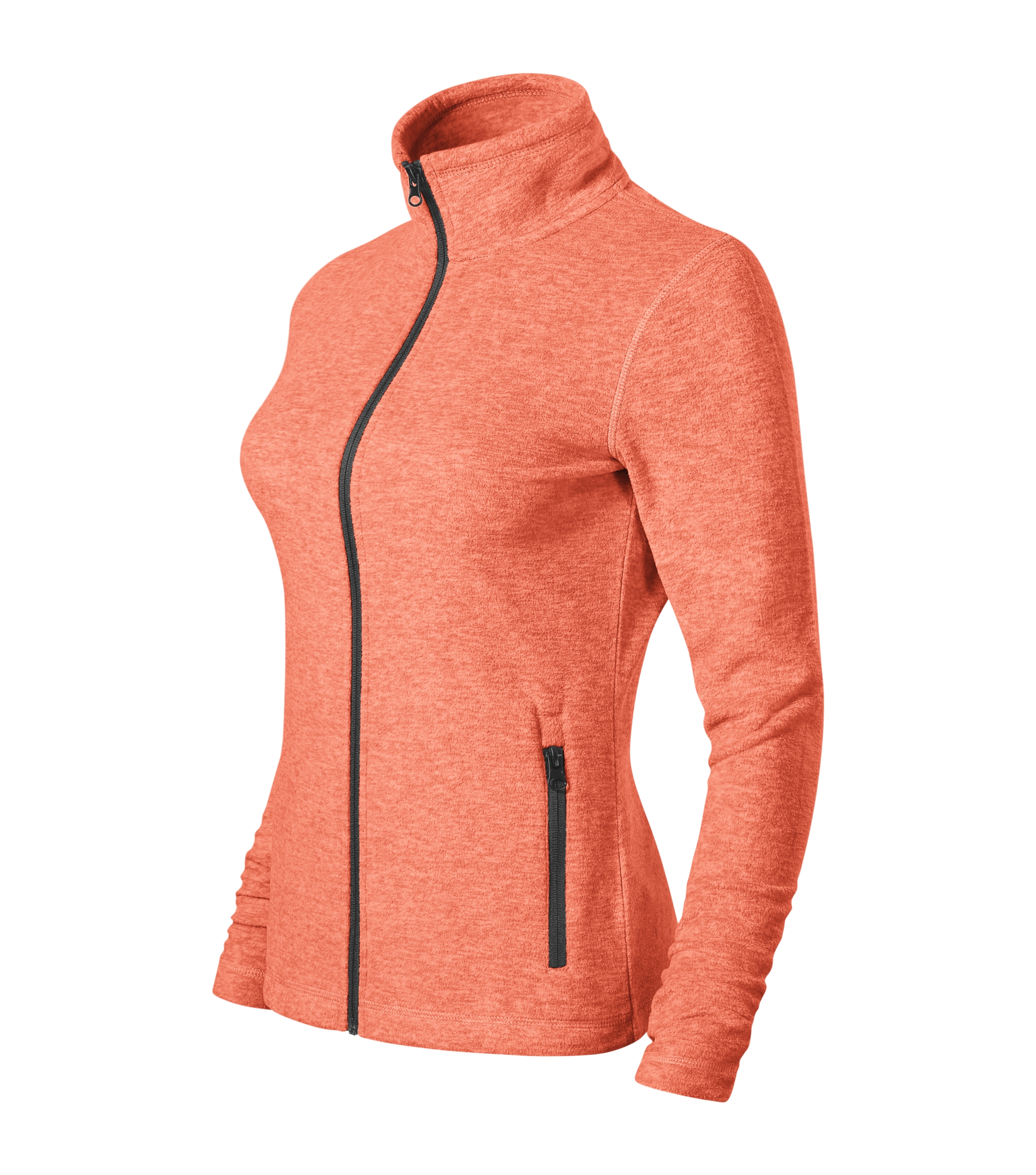 Fleecejacke Damen - SHIFT (GRS)851 -  Reißverschlusstaschen und dekorative Absteppung - Damen Jacke perfekt für den Sommer als Strickjacke oder Sweatjacke