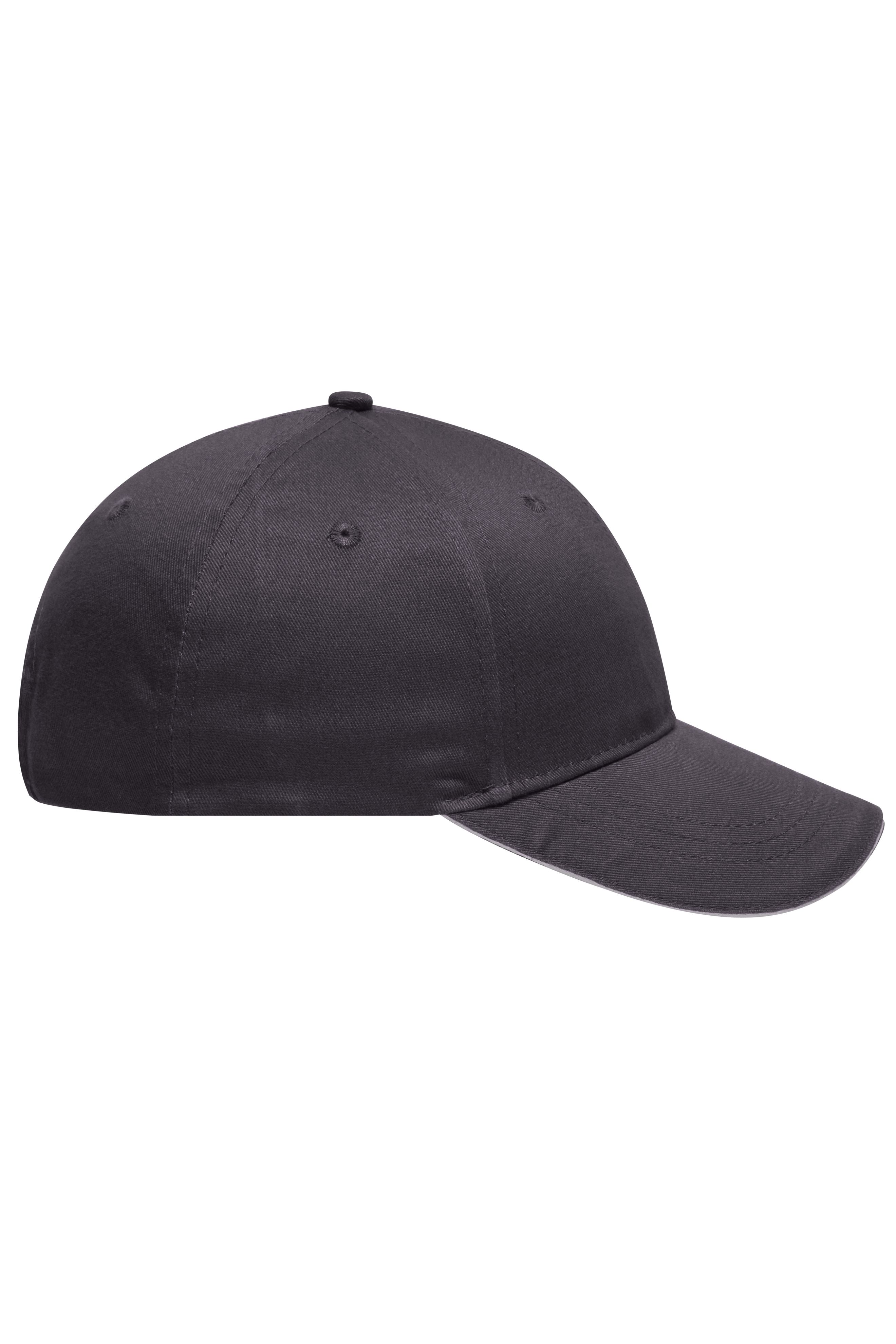 6 Panel Brushed Sandwich Cap MB6212 6 Panel Sandwich Cap mit gebürsteter Oberfläche
