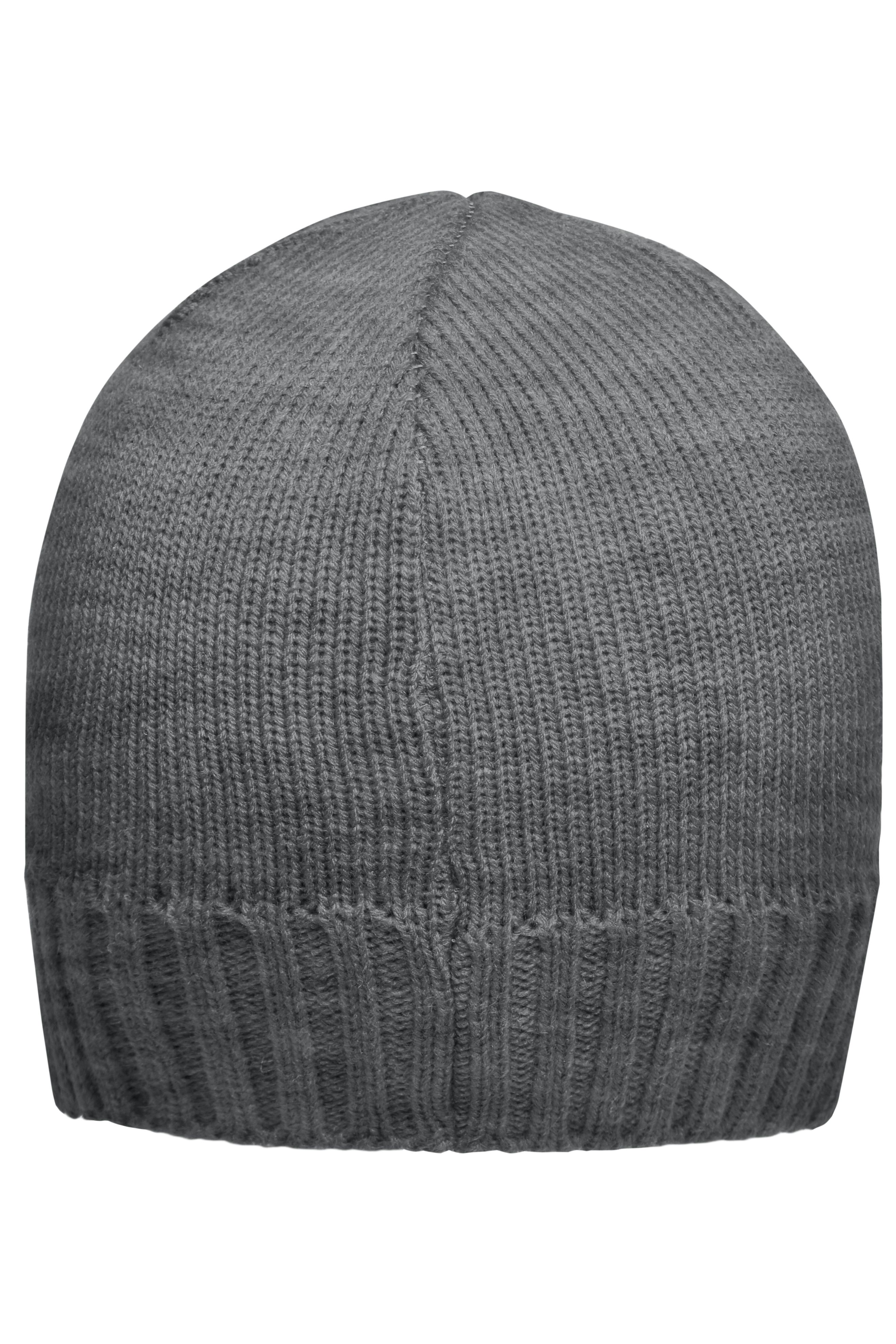 Rib-Beanie MB503 Enganliegende Strickmütze mit geripptem Rand