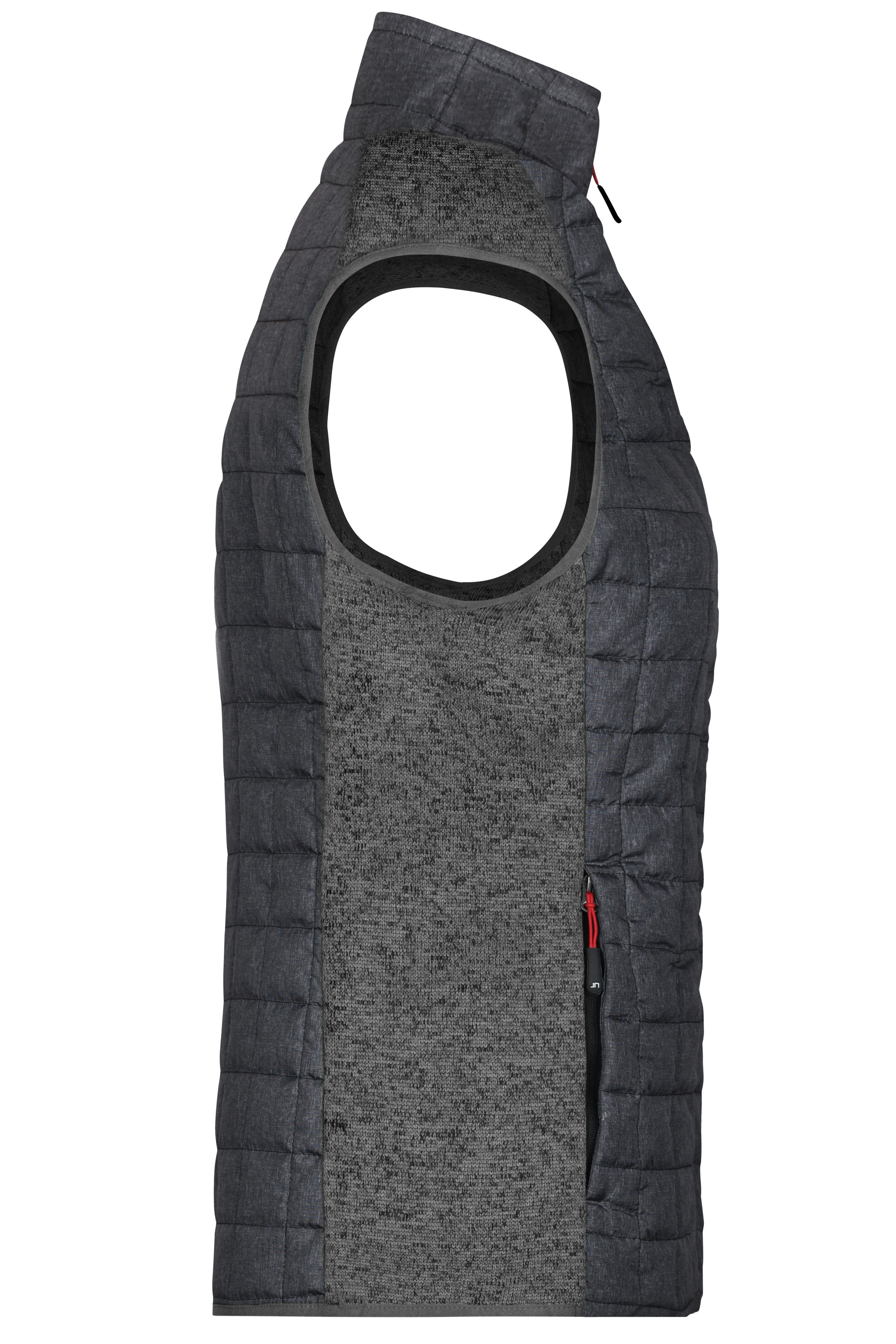 Ladies' Knitted Hybrid Vest JN739 Weste im stylischen Materialmix