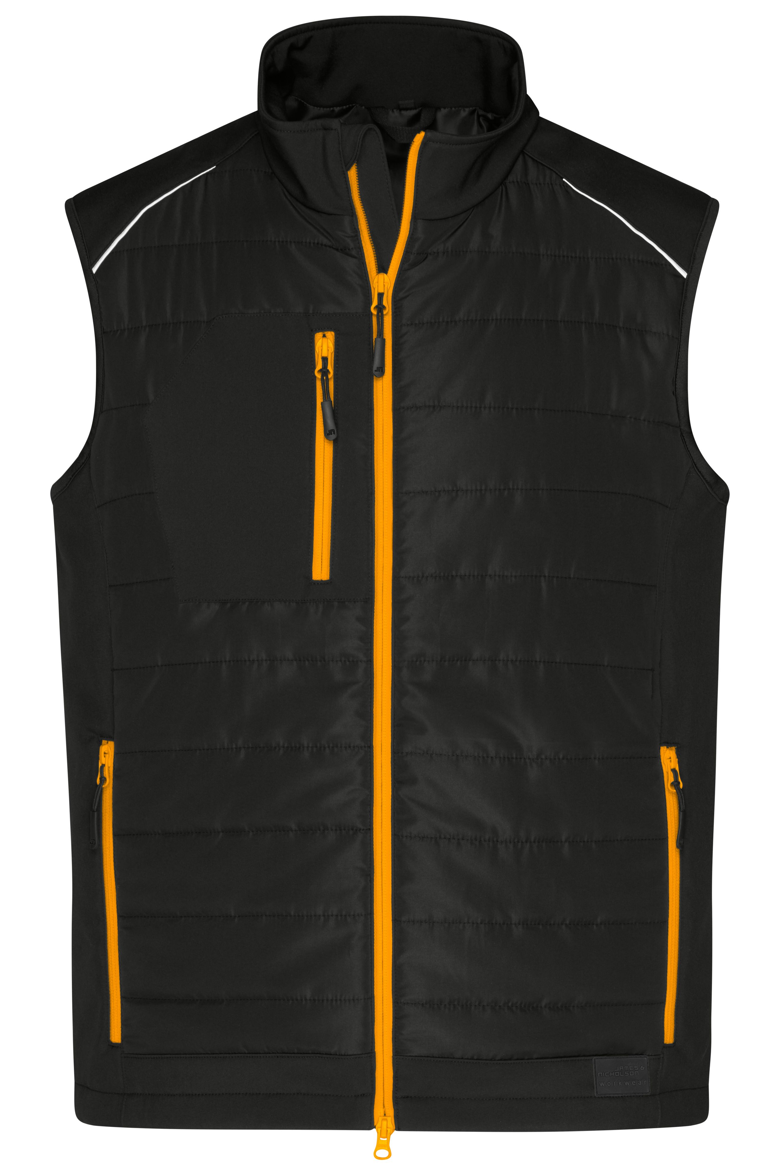 Men's Hybrid Vest JN1822 Softshellweste im attraktiven Materialmix