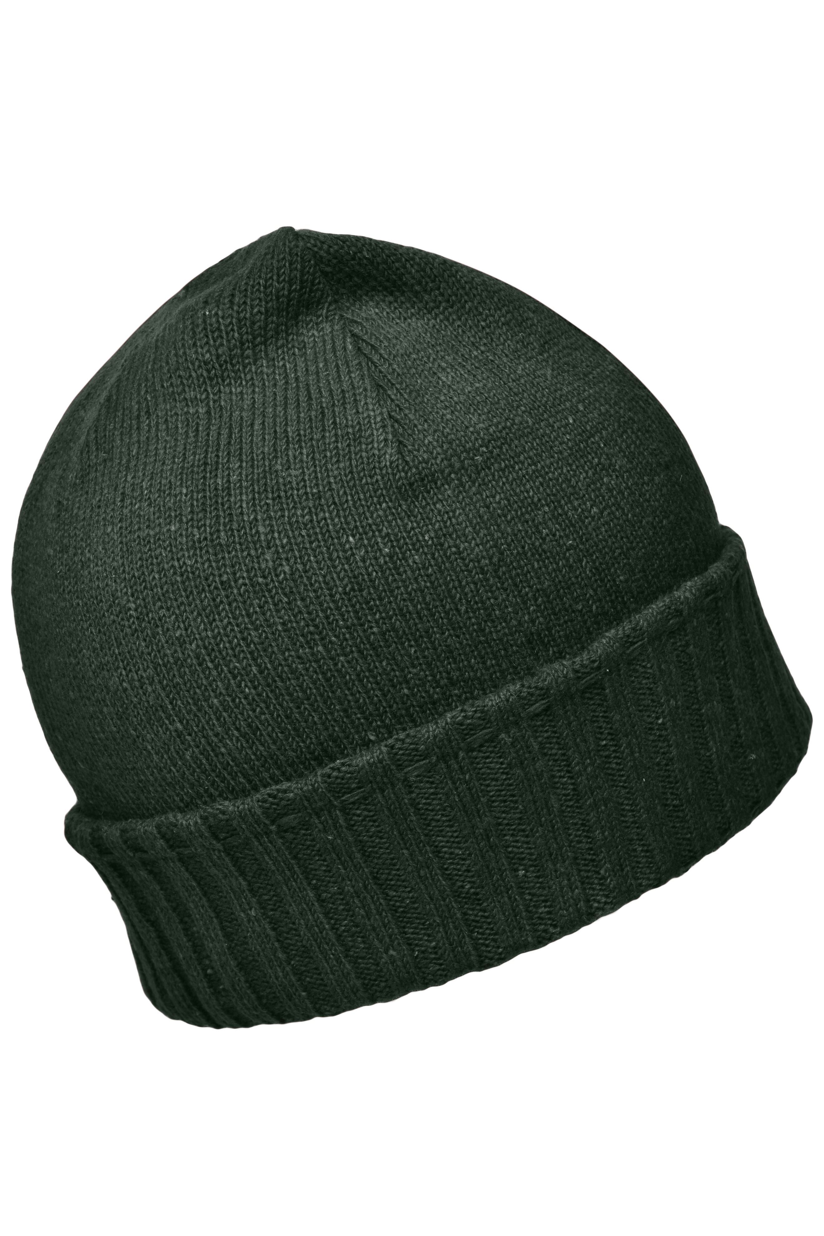 Melange Hat Basic MB7979 Elegante Strickmütze mit Krempe
