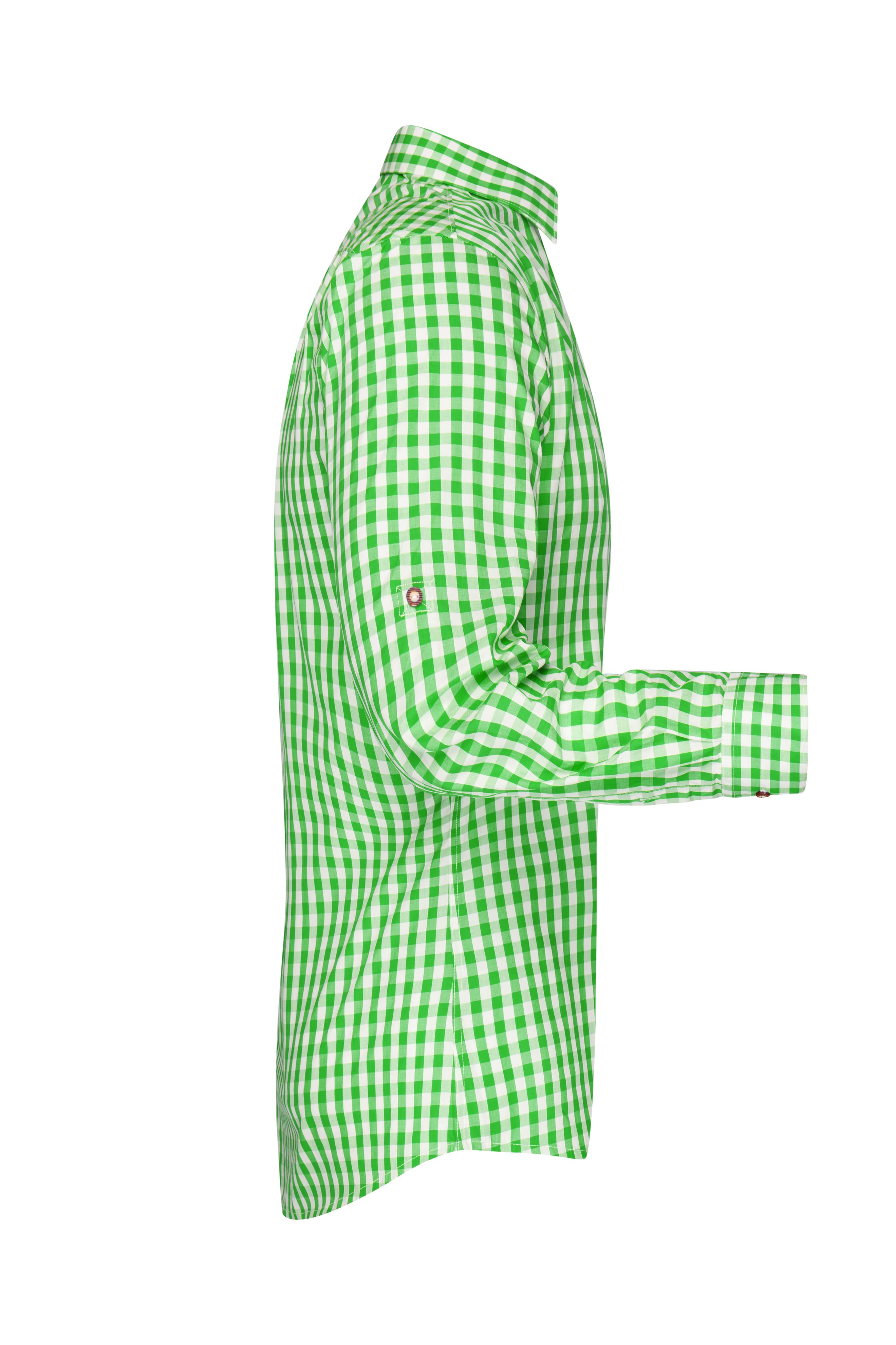 Men's Traditional Shirt JN638 Damen-Bluse und Herren-Hemd im klassischen Trachtenlook