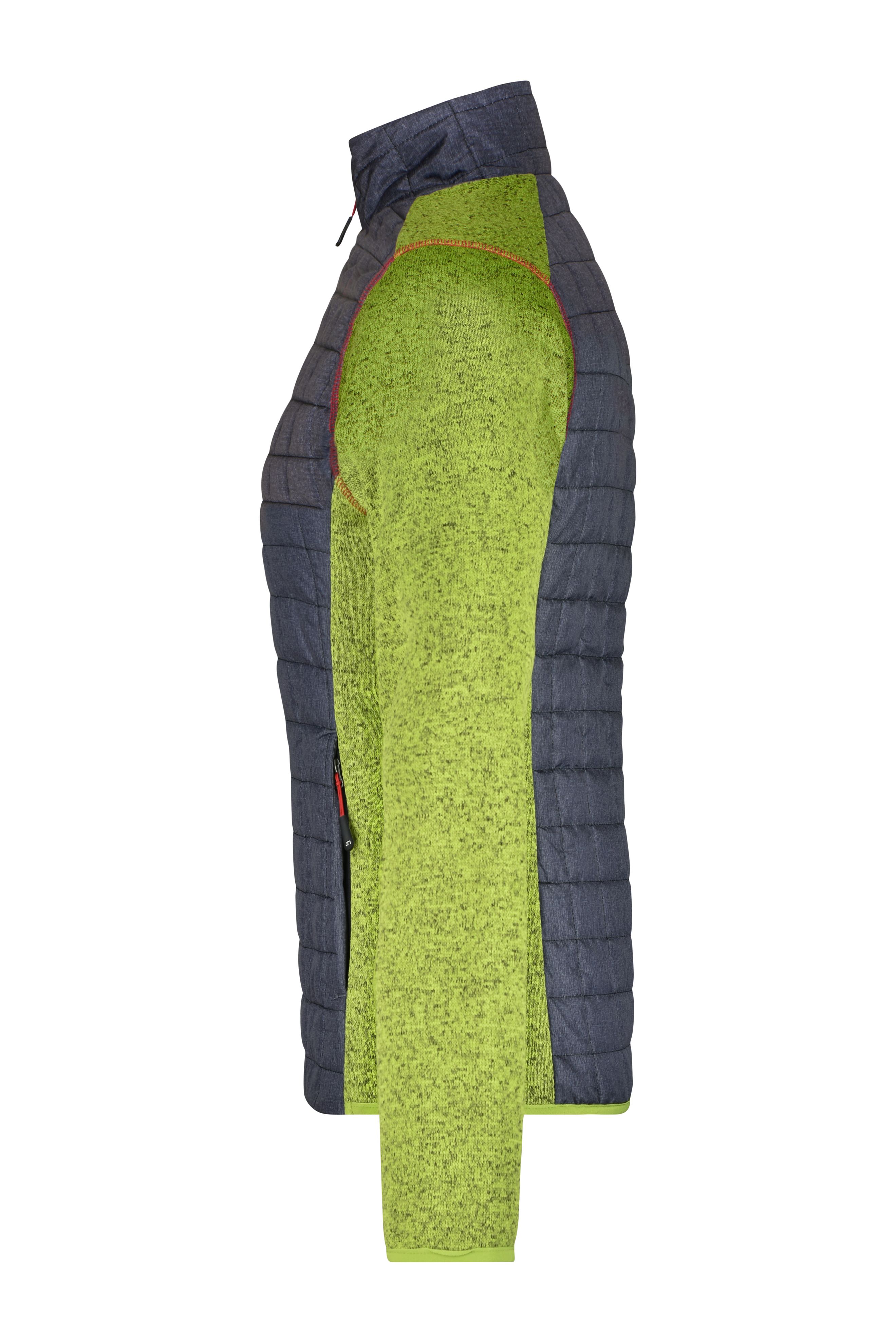 Ladies' Knitted Hybrid Jacket JN741 Strickfleecejacke im stylischen Materialmix