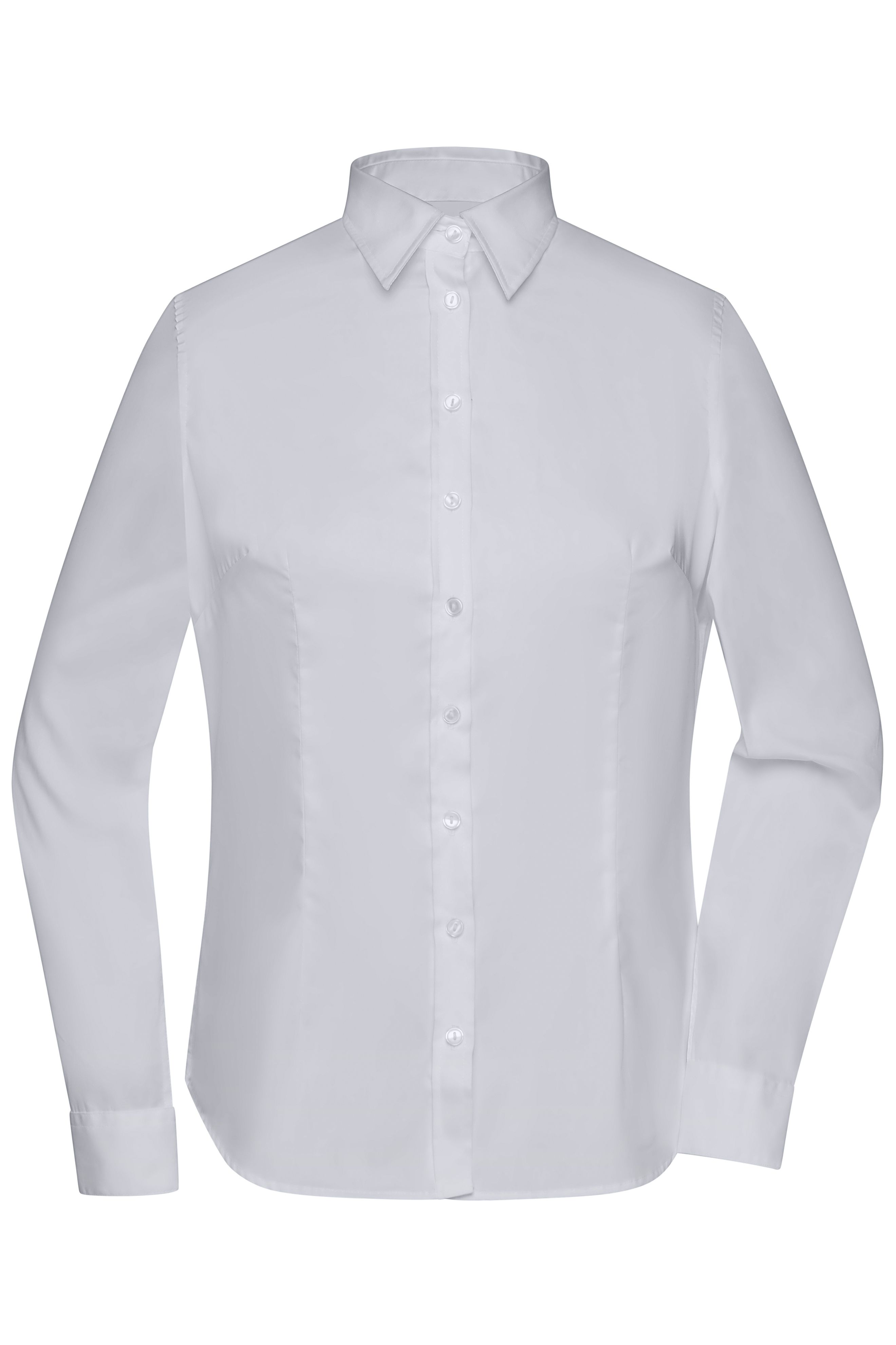 Ladies' Long-Sleeved Blouse JN615 Bügelleichte Langarm Damen-Bluse für Business und City