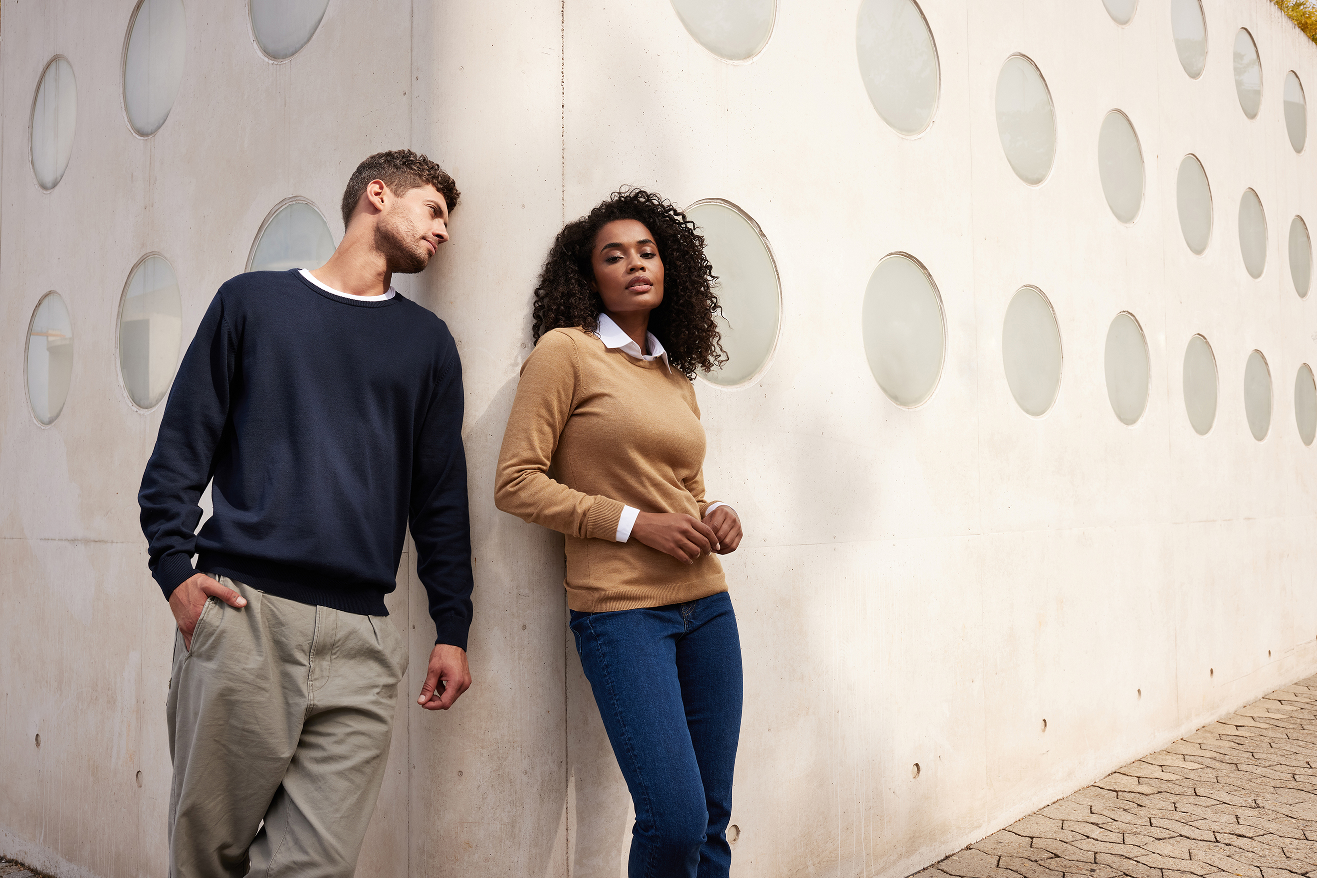 Men's Round-Neck Pullover JN1314 Klassischer Baumwoll-Pullover