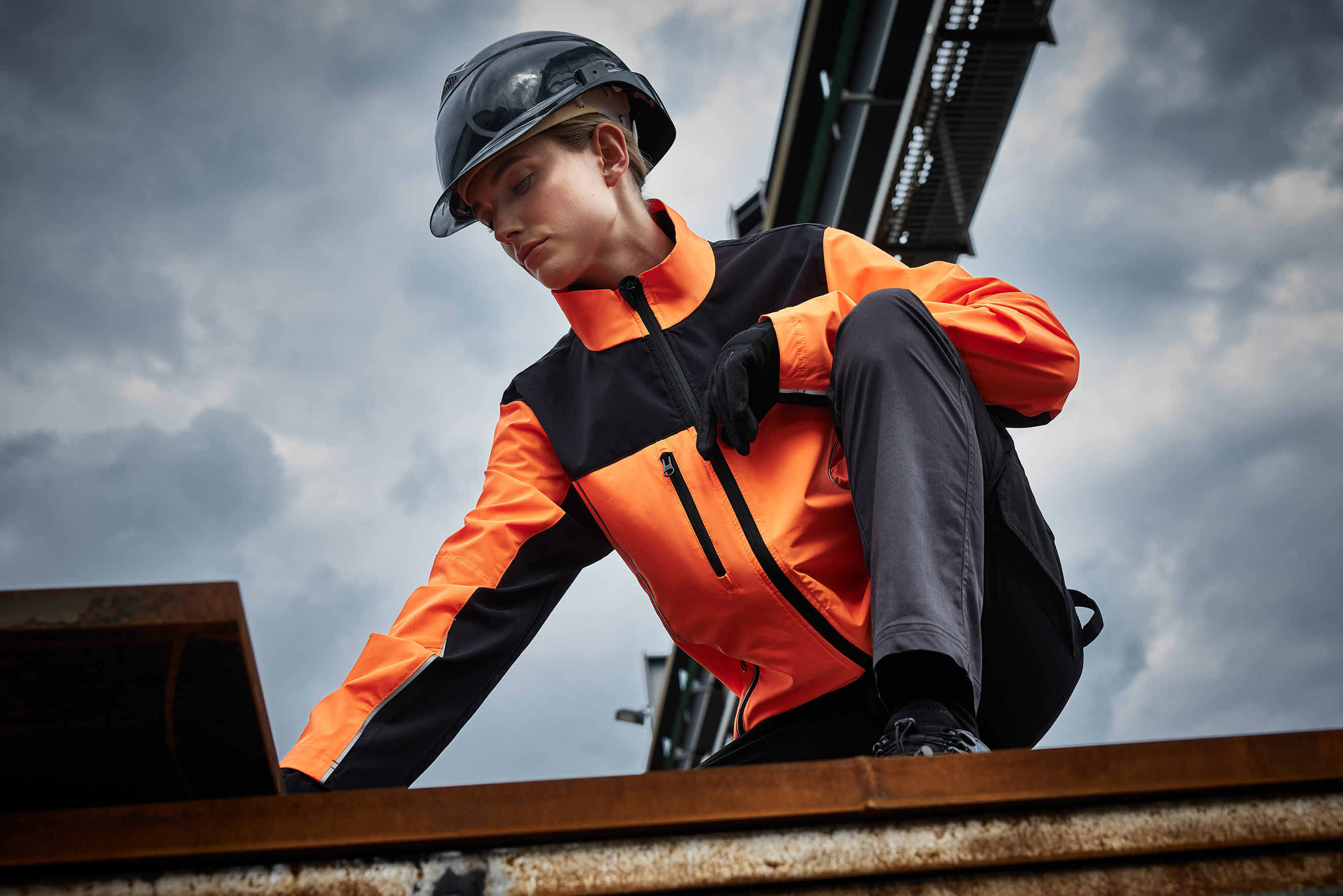 Signal-Workwear Jacket JN1854 Leichte, elastische Jacke in Signalfarbe