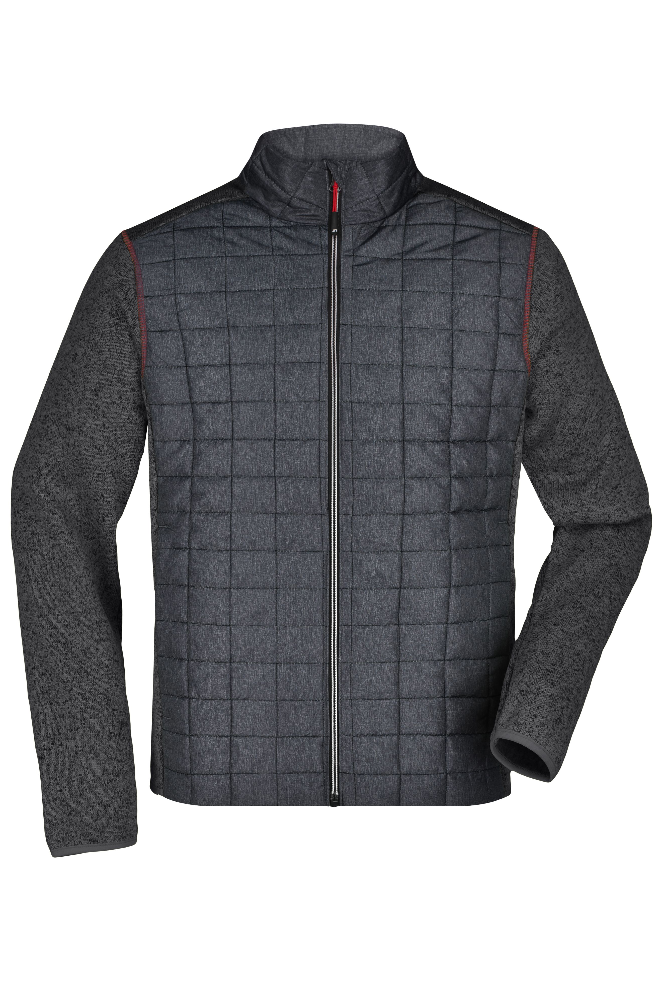Men's Knitted Hybrid Jacket JN742 Strickfleecejacke im stylischen Materialmix