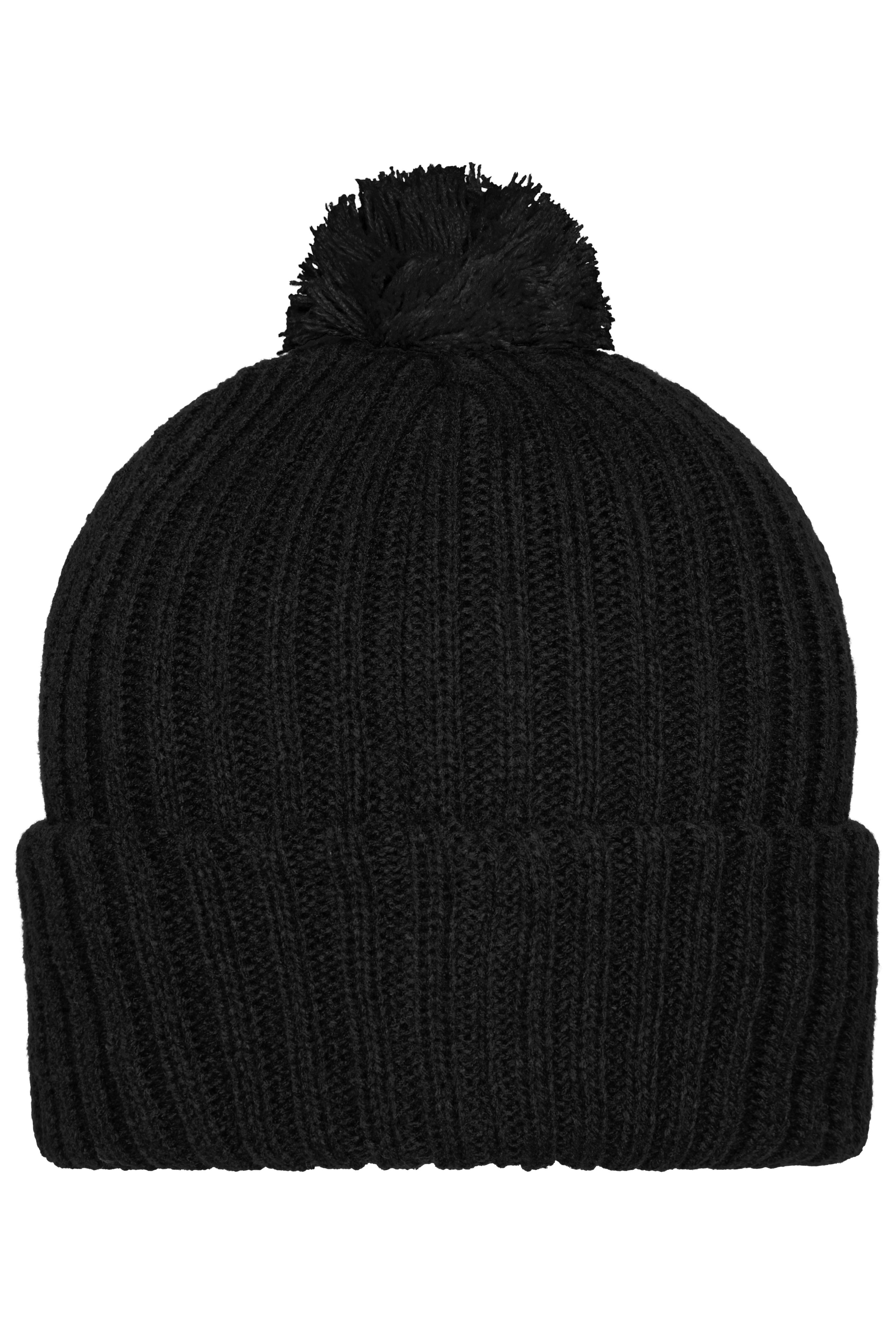 Knitted Cap with Pompon MB7540 Trendige Pomponmütze in vielen Farben