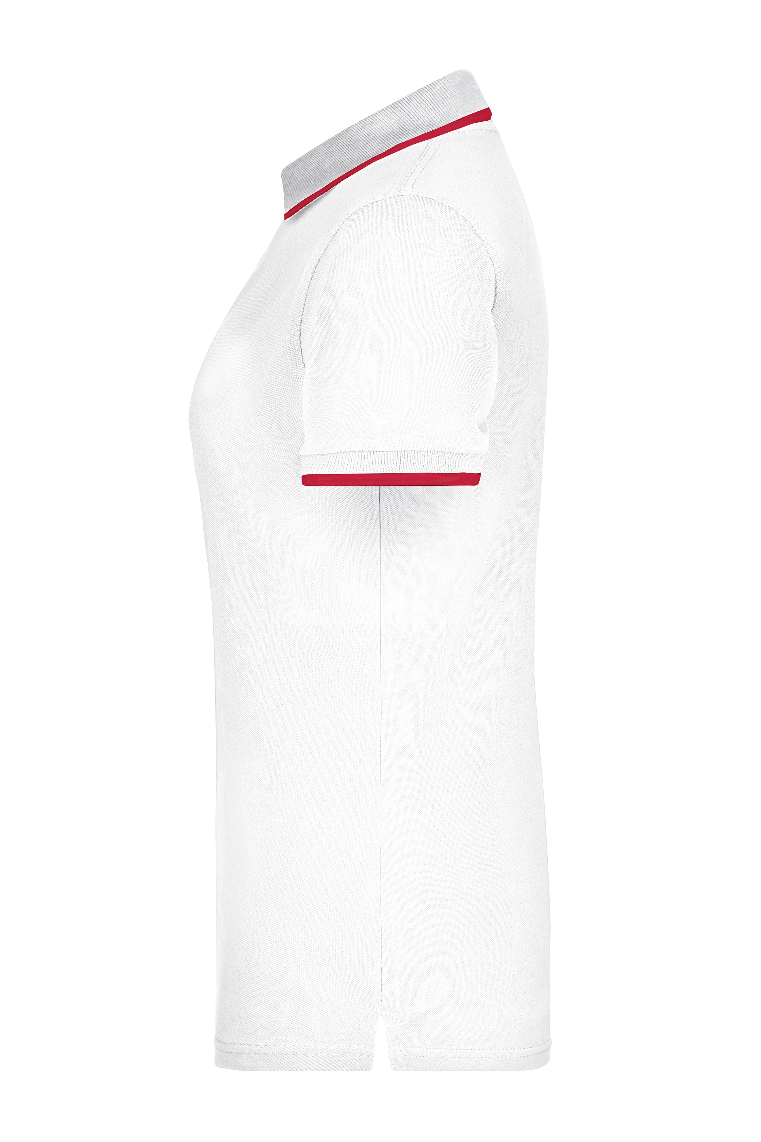Ladies' Polo Tipping JN934 Hochwertiges Piqué-Polohemd mit Kontraststreifen