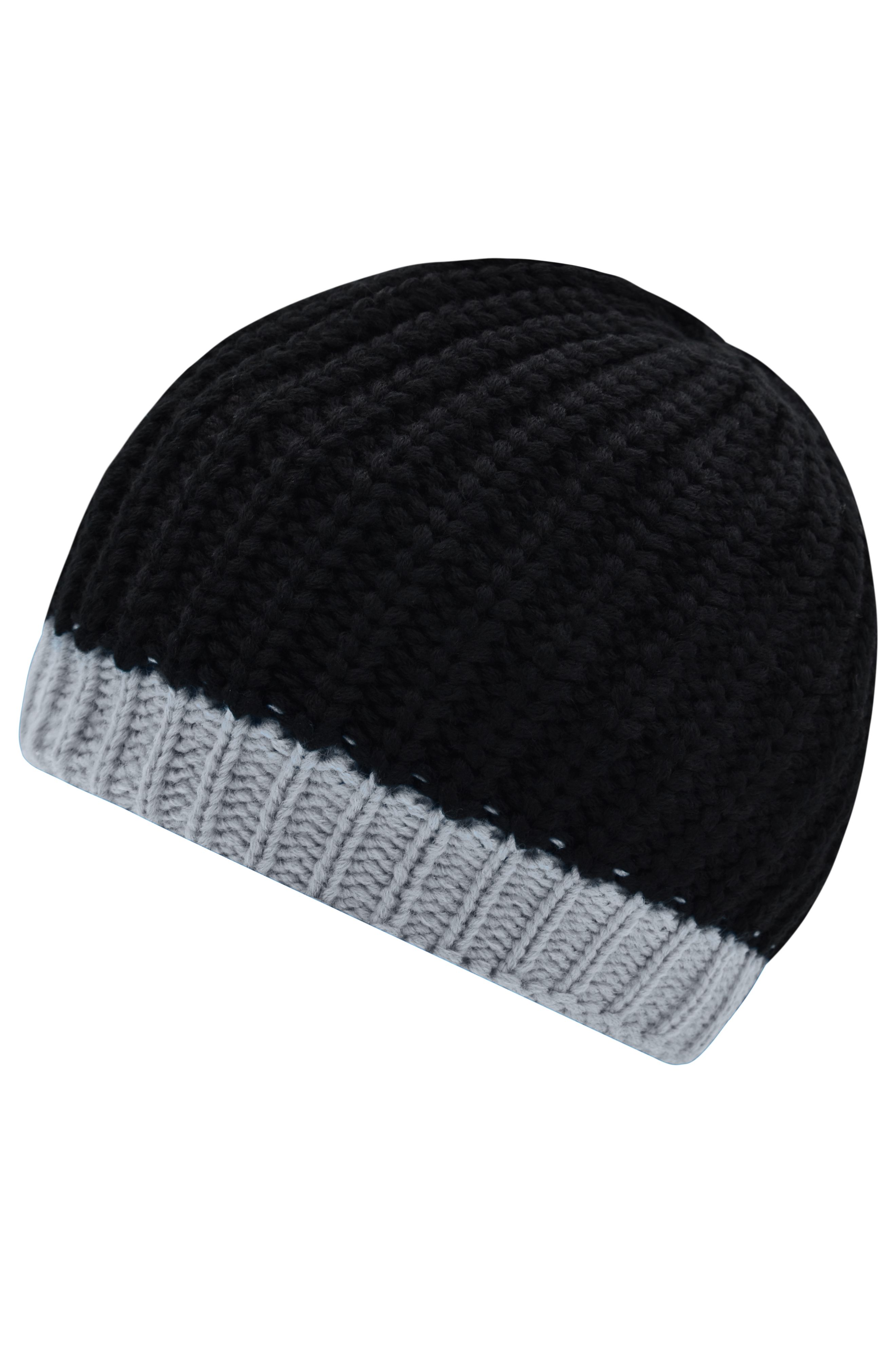 Wintersport Hat MB7103 Strickmütze mit Kontrastabschluss