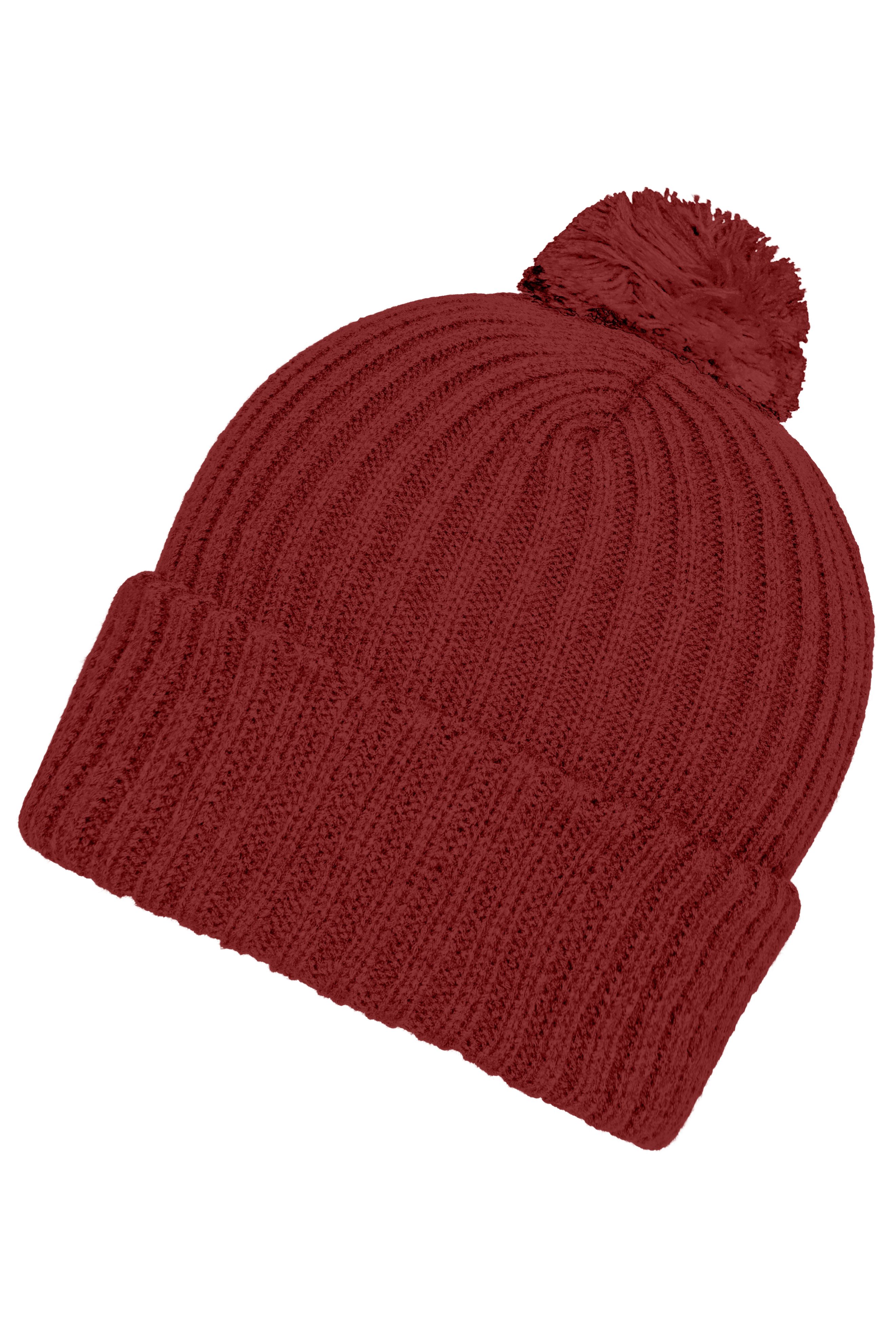 Knitted Cap with Pompon MB7540 Trendige Pomponmütze in vielen Farben