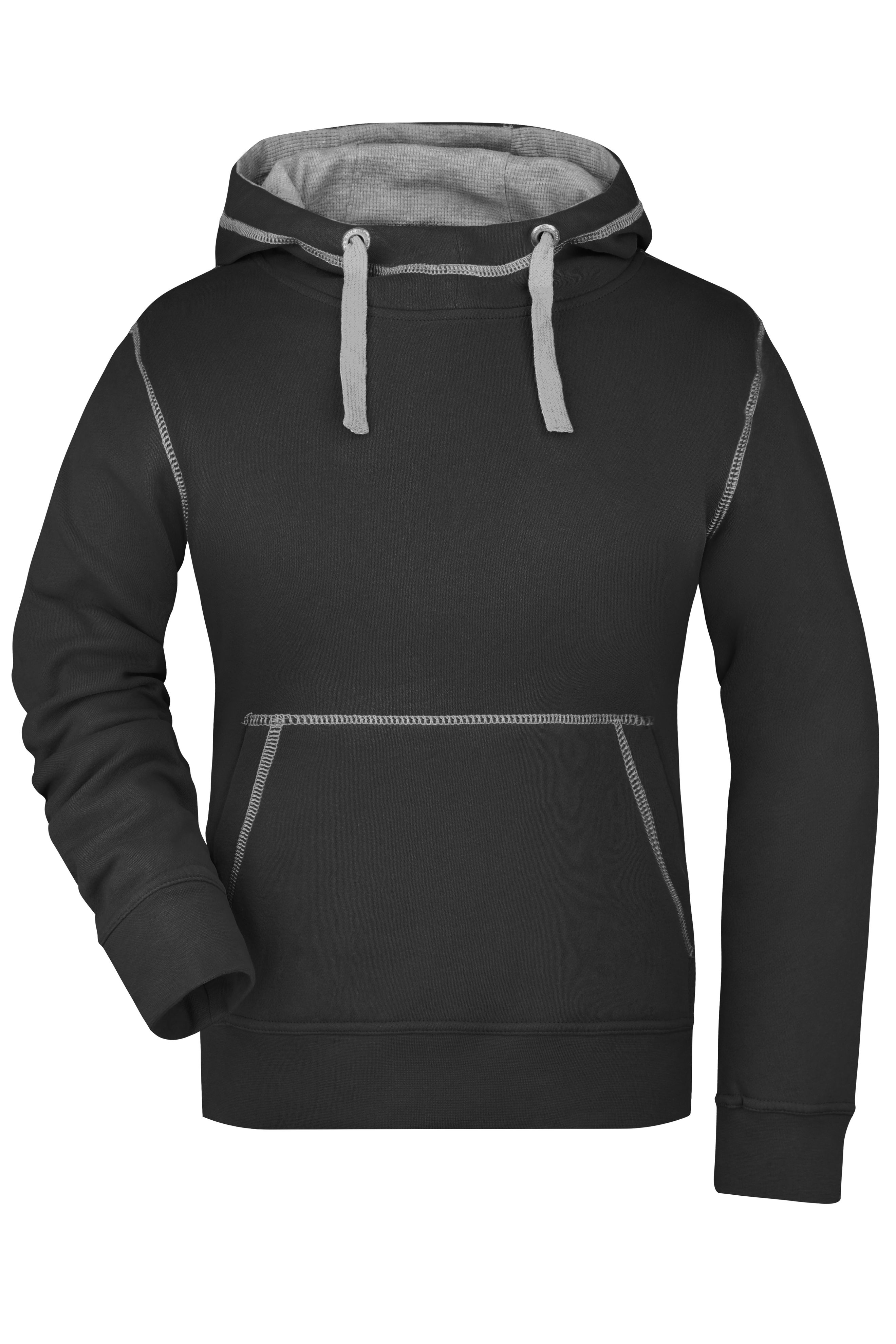 Ladies' Lifestyle Hoody JN960 Kapuzensweat mit modischen Kontrastnähten