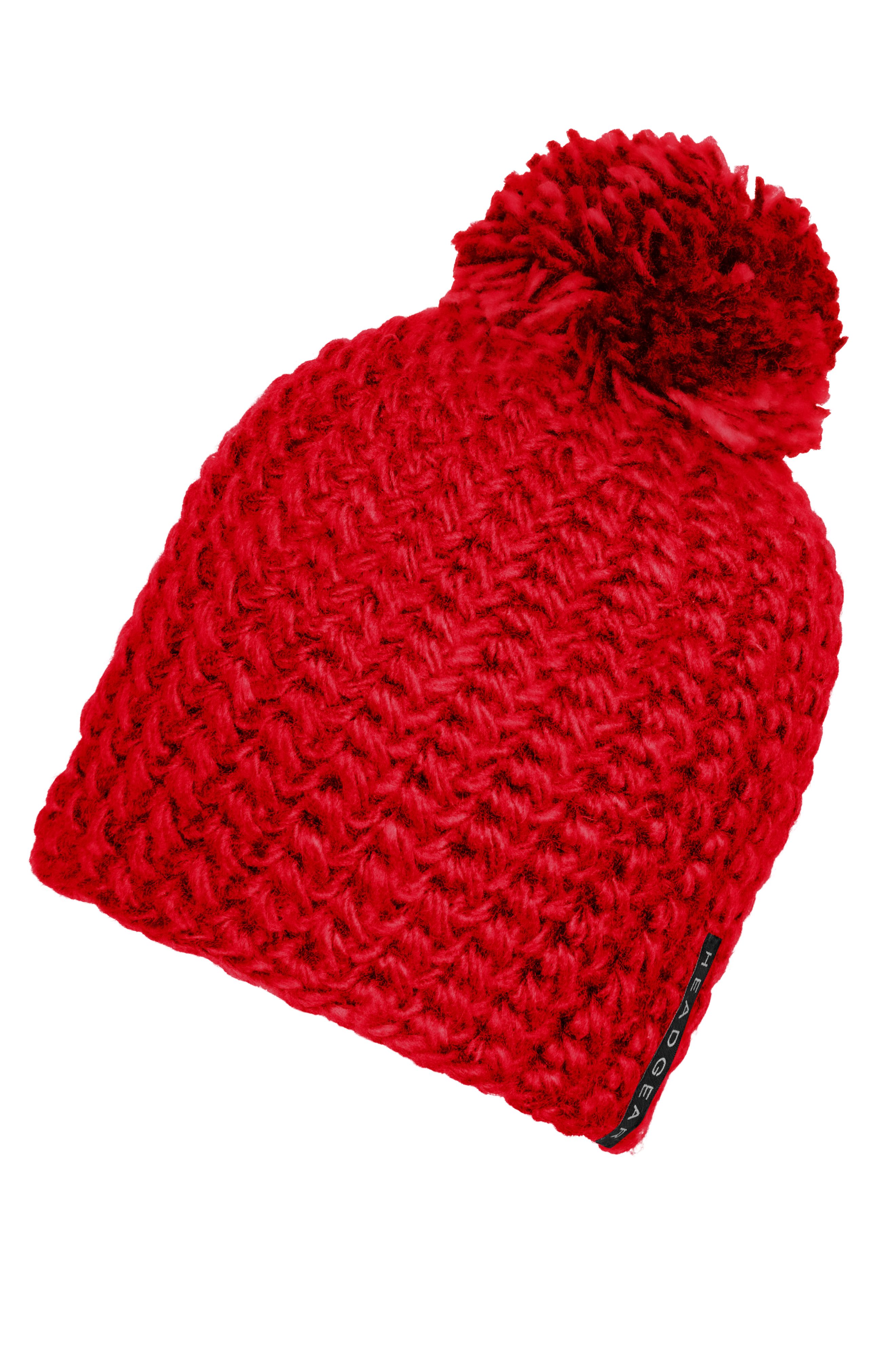 Unicoloured Crocheted Cap with Pompon MB7939 Häkelmütze mit Pompon