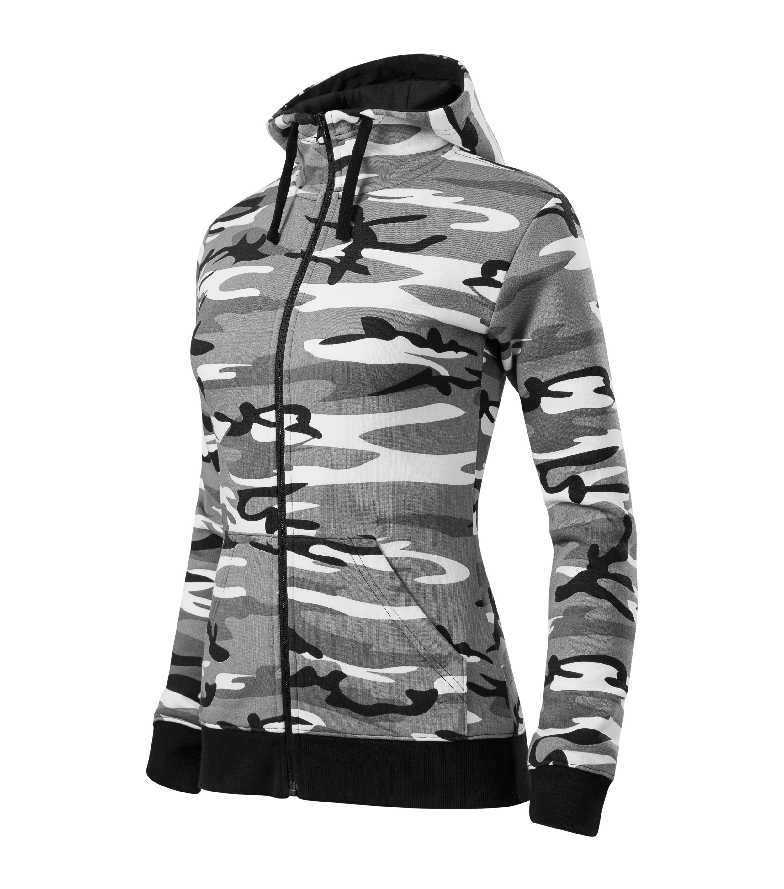 Camo Zipper C20 Sweatshirt Damen Jacke mit Kapuze Sweatjacke Kapuzenjacke Pullover für Sweater Sweatshirts