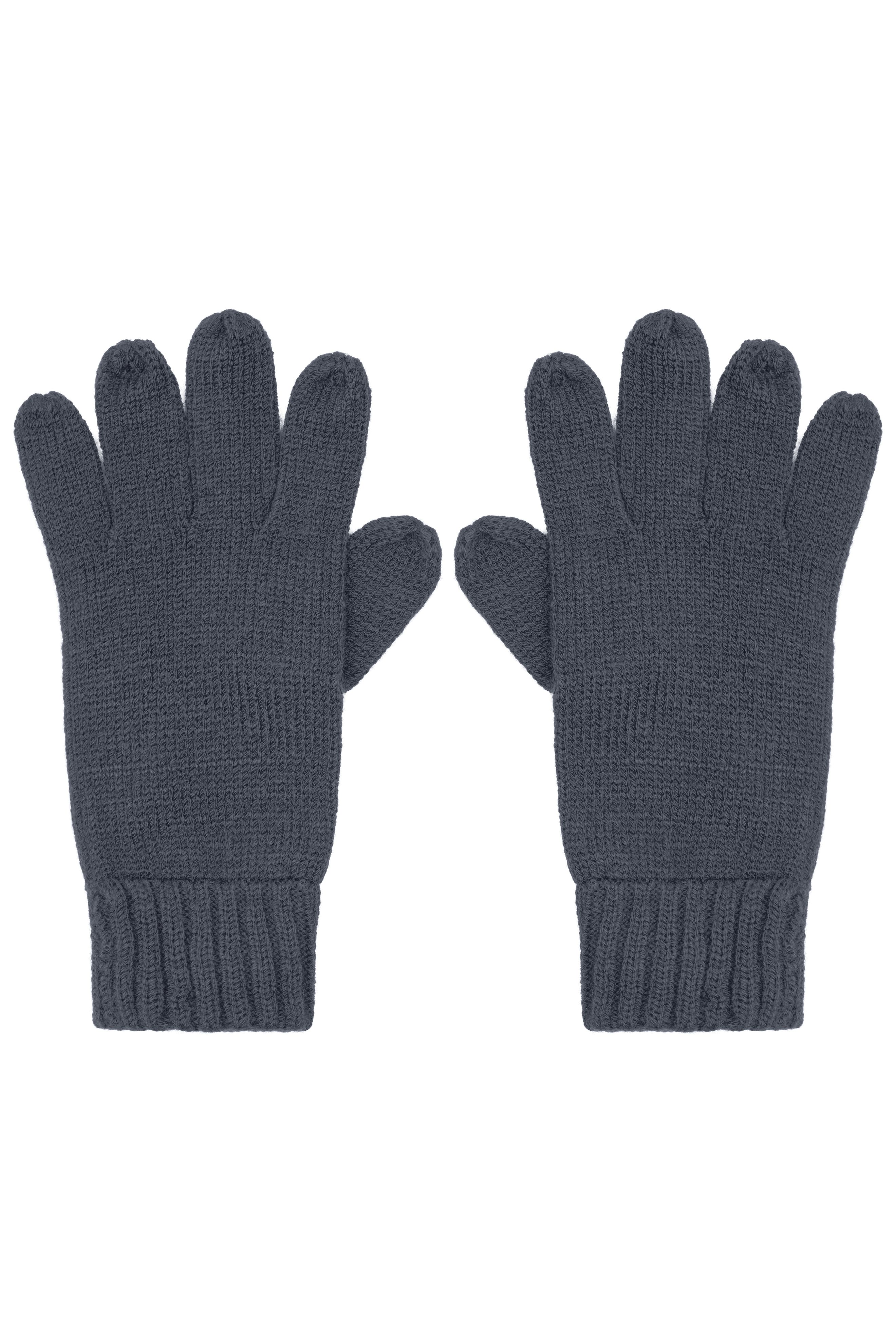 Melange Gloves Basic MB7980 Elegante Strickhandschuhe aus Melange-Garnen