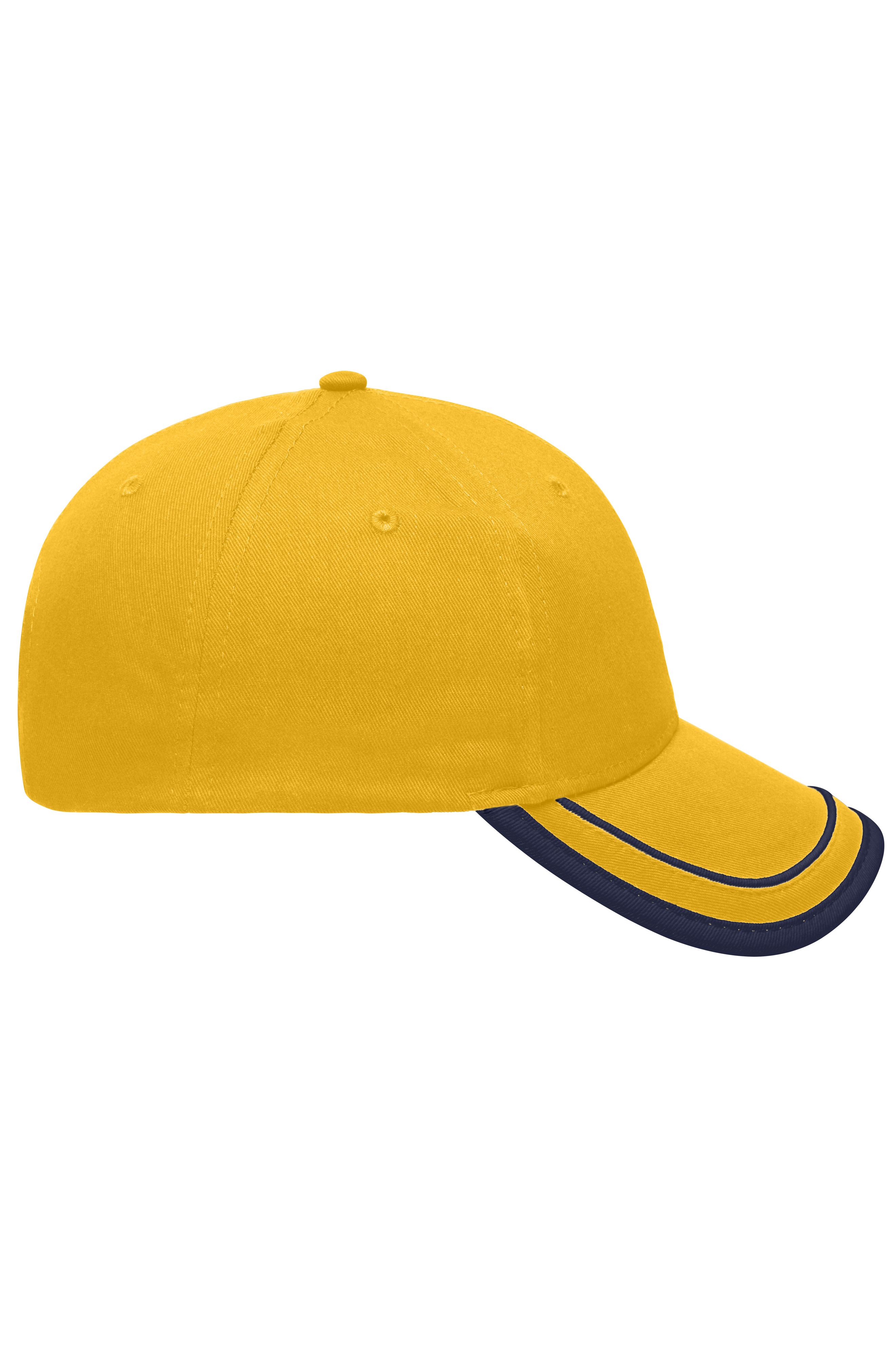 6 Panel Piping Cap MB6501 Brushed 6 Panel Cap