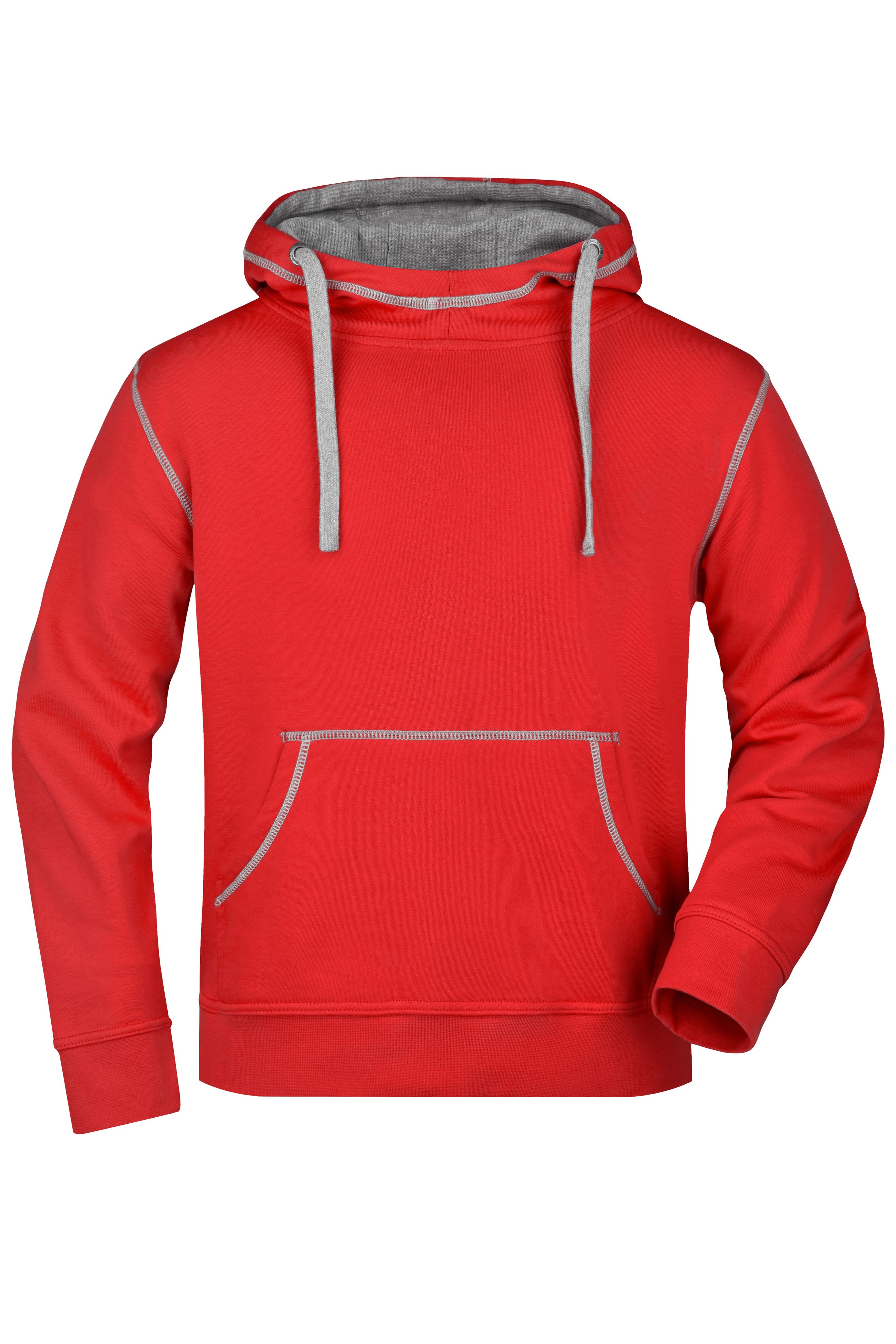 Men's Lifestyle Hoody JN961 Kapuzensweat mit modischen Kontrastnähten