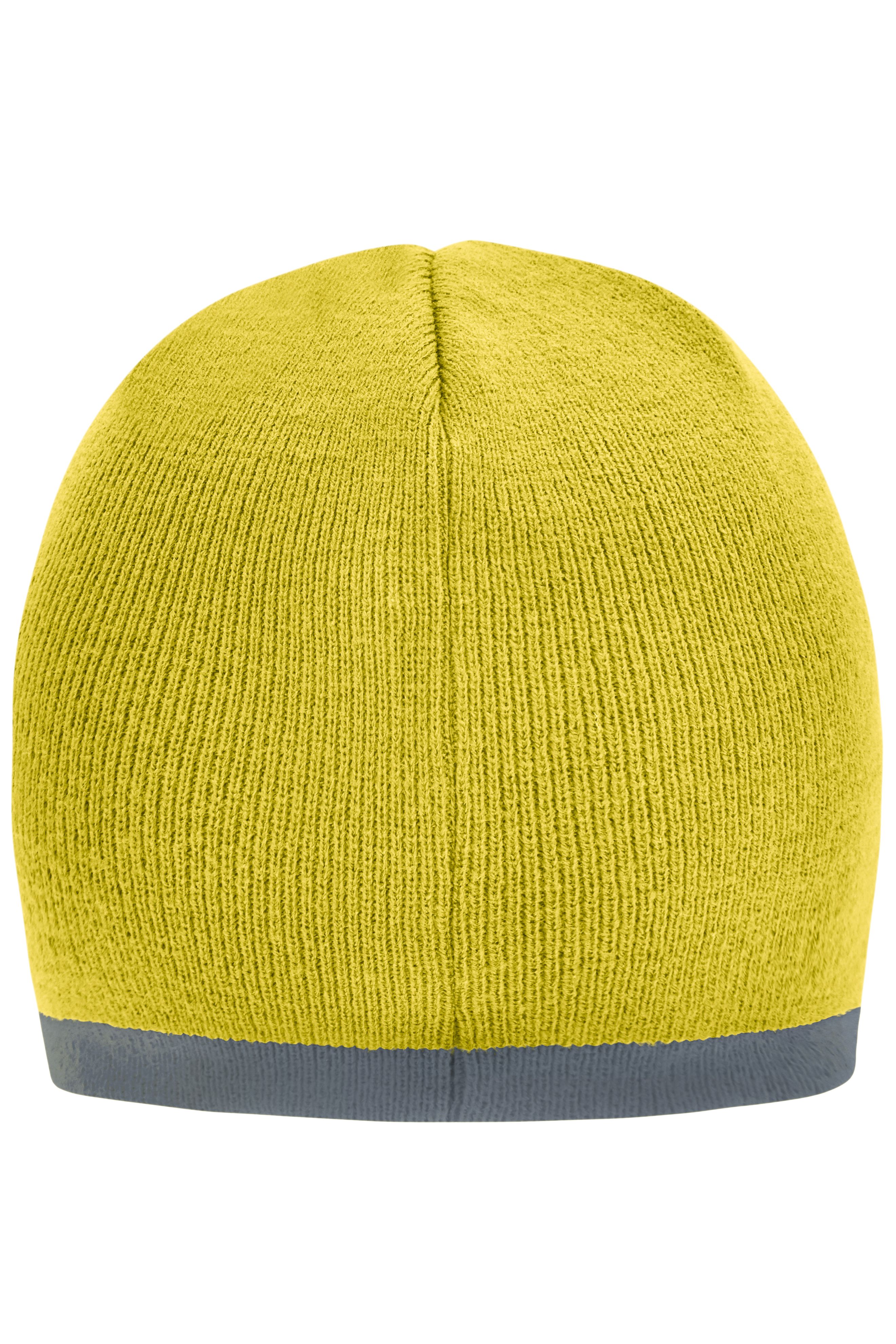 Beanie with Contrasting Border MB7584 Enganliegende Strickmütze ohne Umschlag