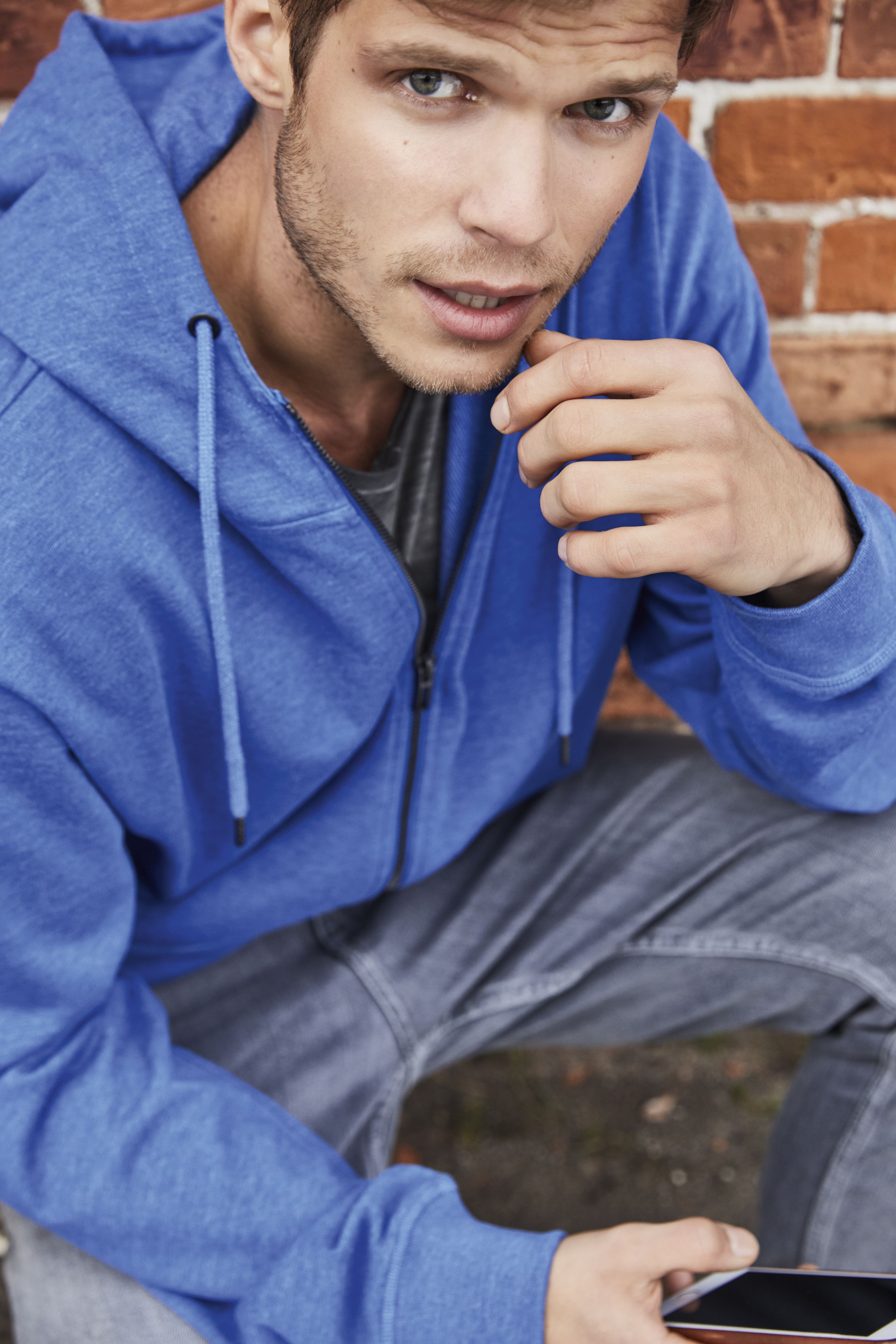 Men's Zip Hoody 8026 Sweat-Jacke mit Kapuze und Reißverschluss