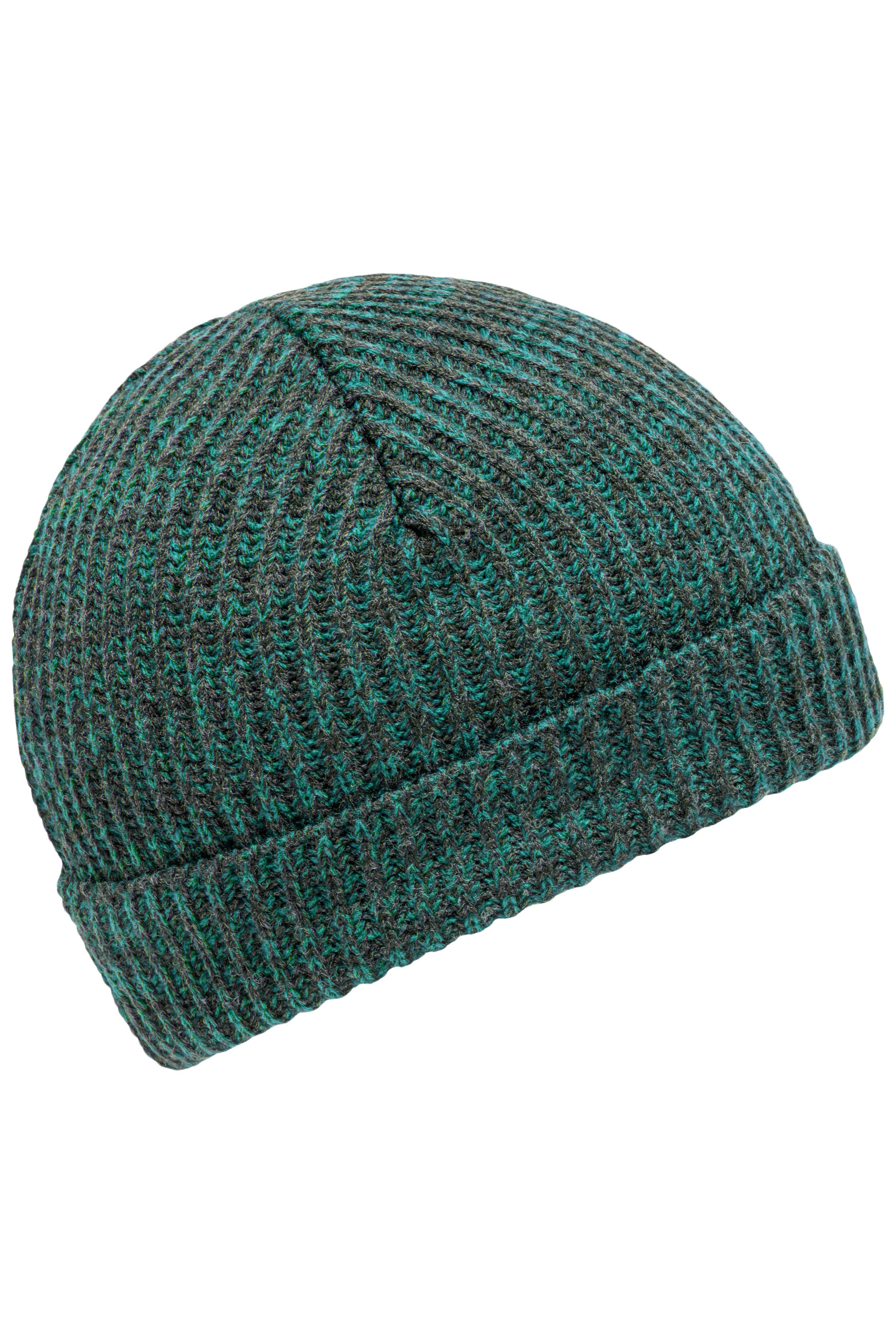 Urban Beanie MB7992 Melierte Strickmütze mit Krempe