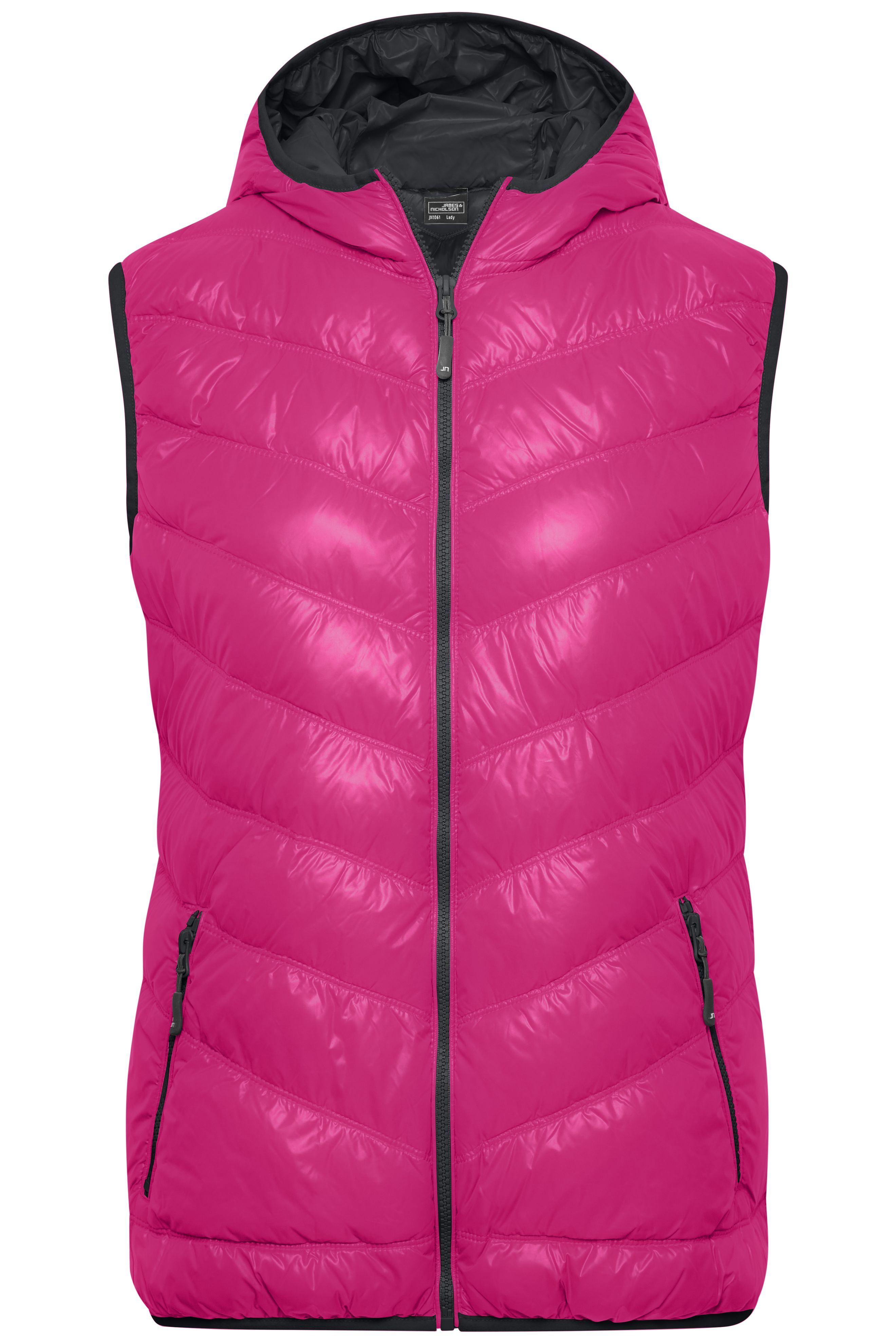 Ladies' Down Vest JN1061 Ultraleichte sportliche Daunenweste mit Kapuze