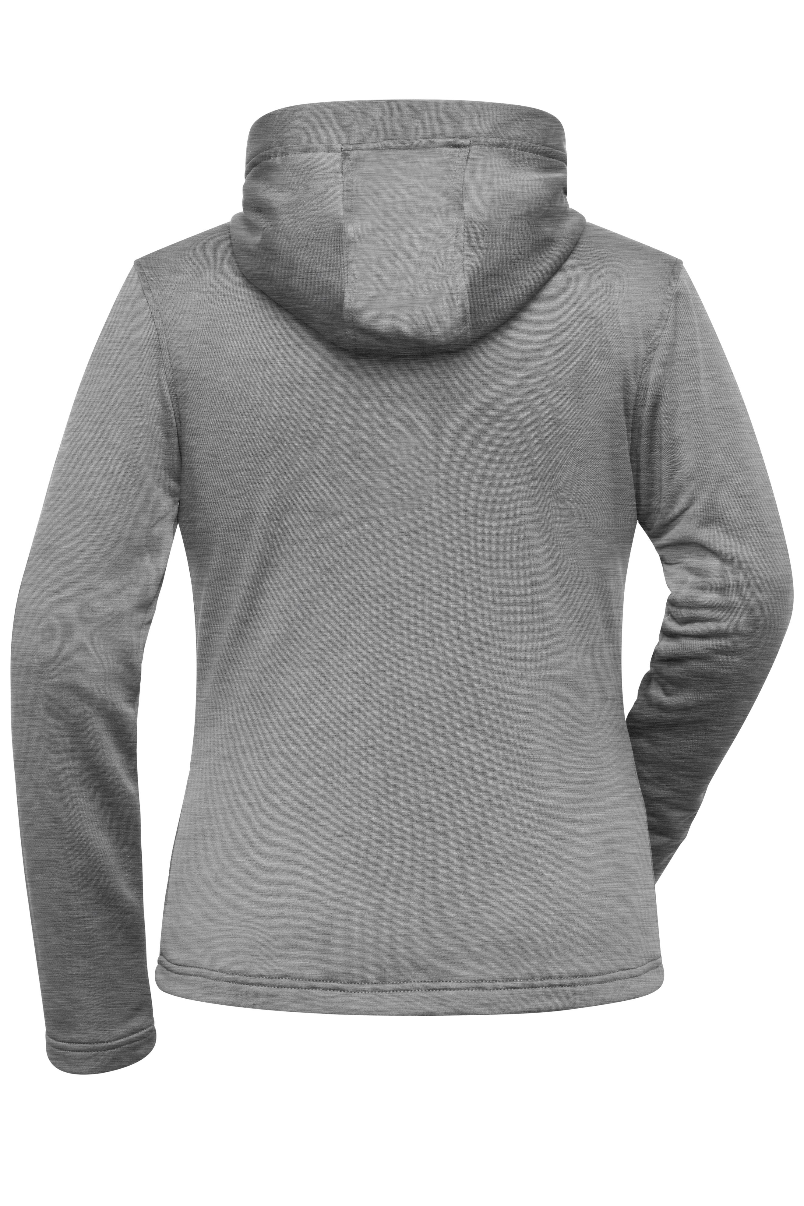 Ladies' Sports Zip Hoody JN531 Modische Kapuzenjacke aus 100% recyceltem Polyester für Sport und Freizeit